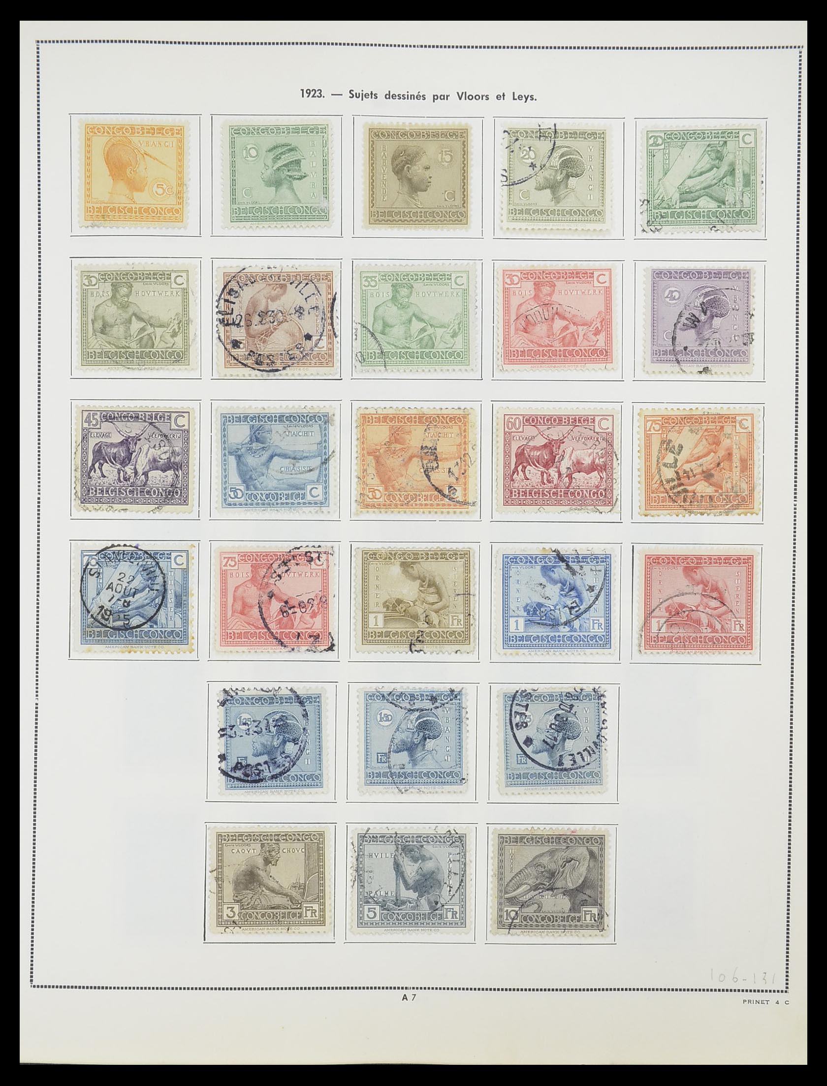 33797 007 - Postzegelverzameling 33797 Belgisch Congo 1886-1969.
