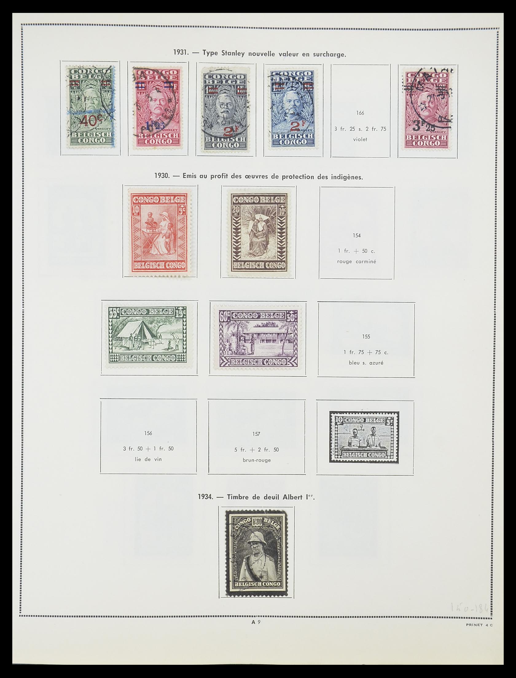 33797 009 - Postzegelverzameling 33797 Belgisch Congo 1886-1969.