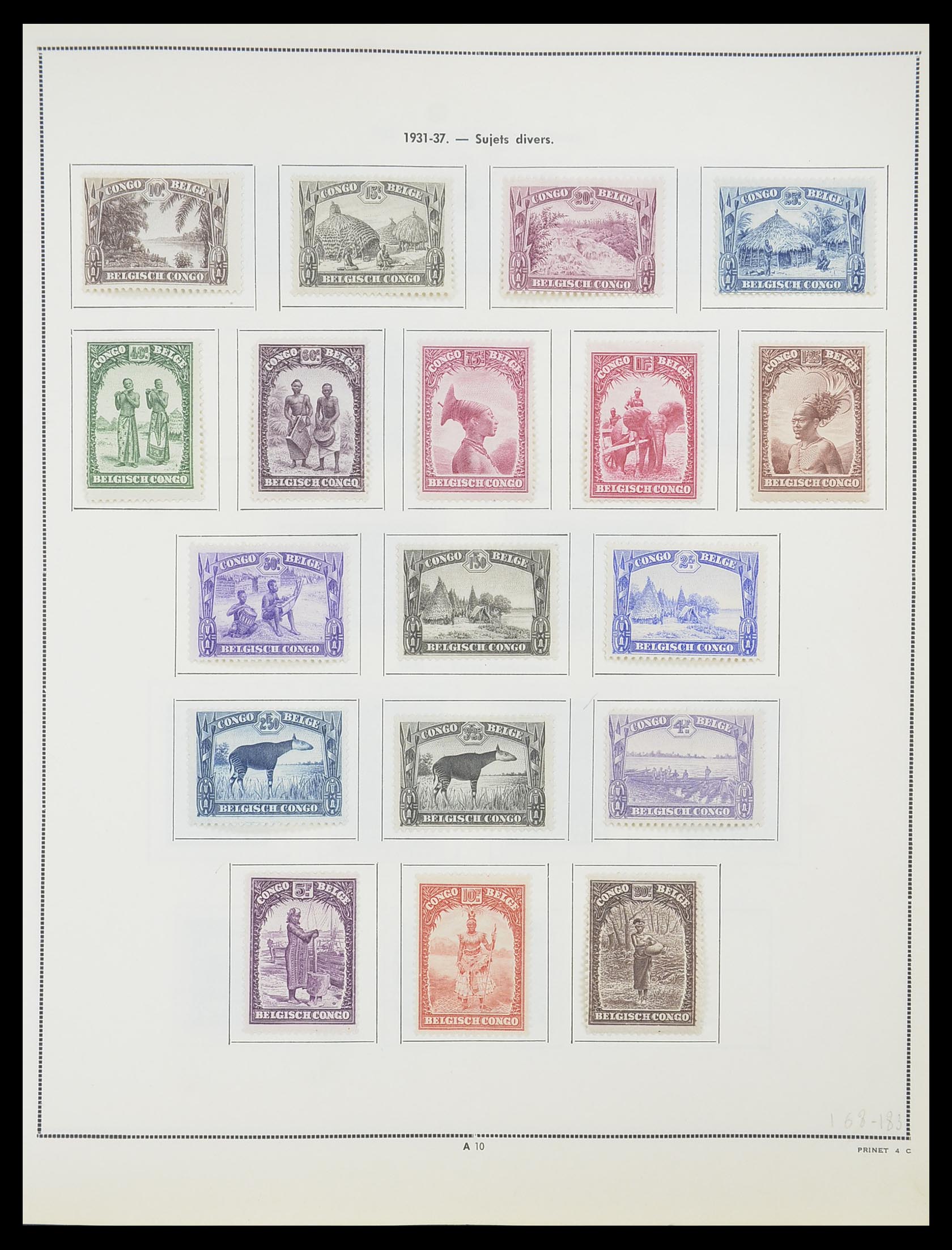 33797 010 - Postzegelverzameling 33797 Belgisch Congo 1886-1969.