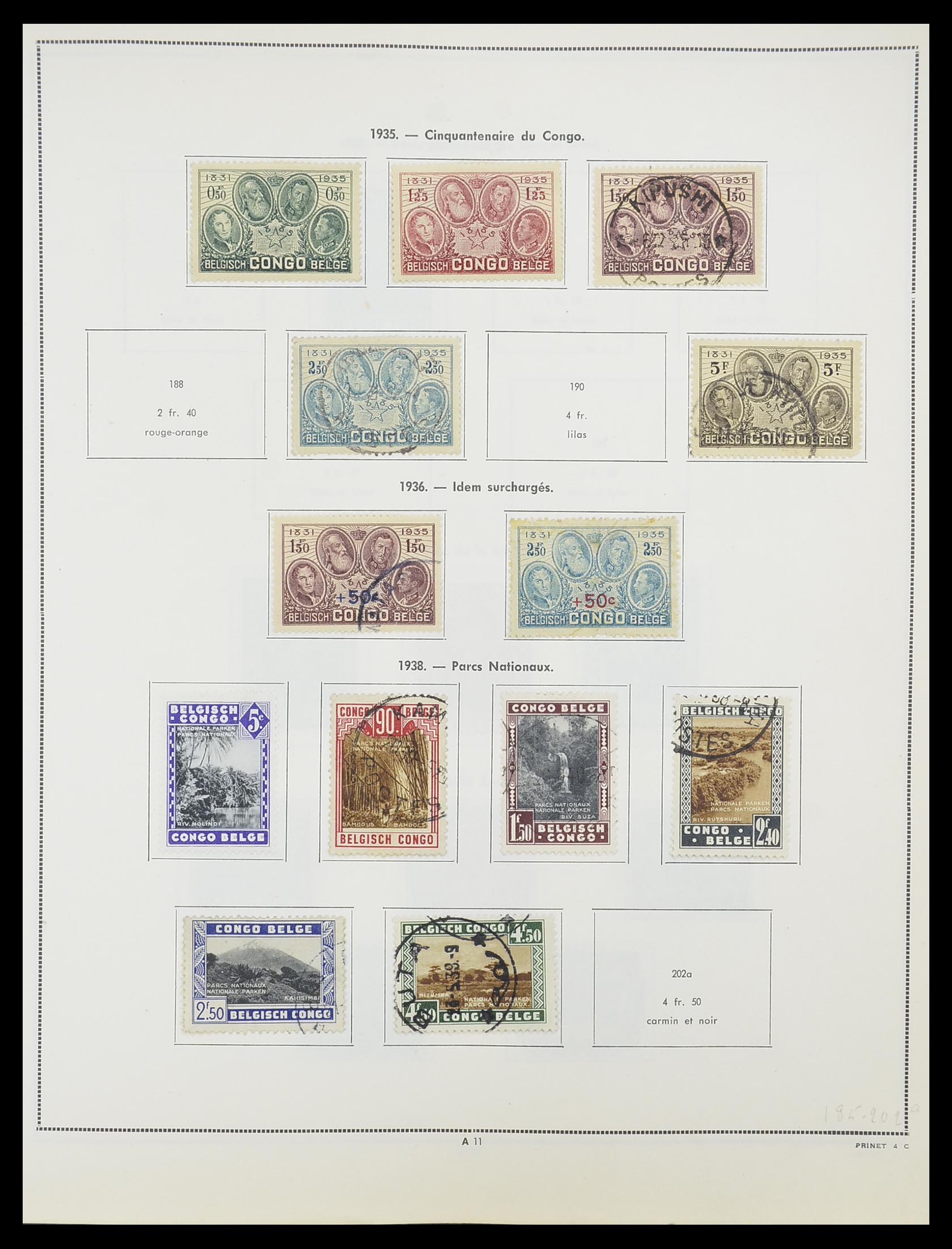 33797 011 - Stamp collection 33797 Belgian Congo 1886-1969.