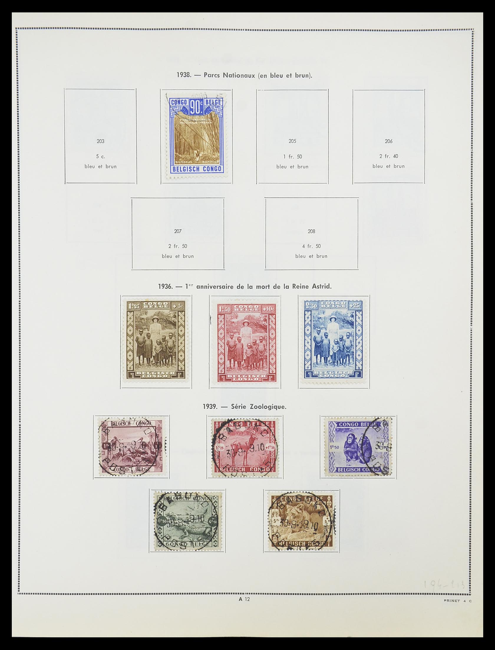 33797 012 - Stamp collection 33797 Belgian Congo 1886-1969.