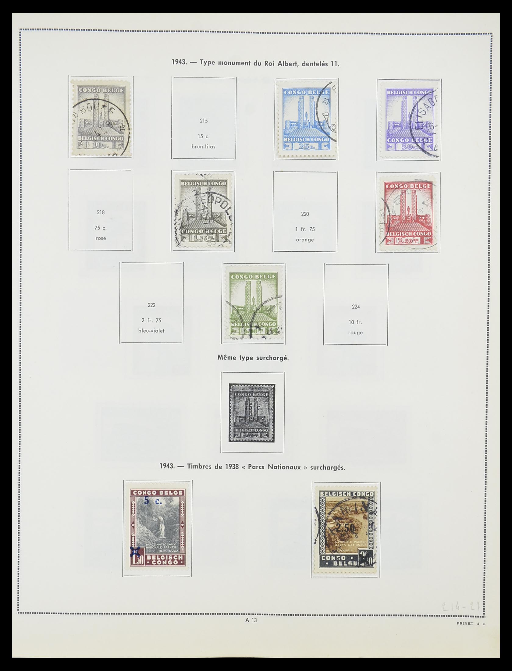 33797 013 - Stamp collection 33797 Belgian Congo 1886-1969.