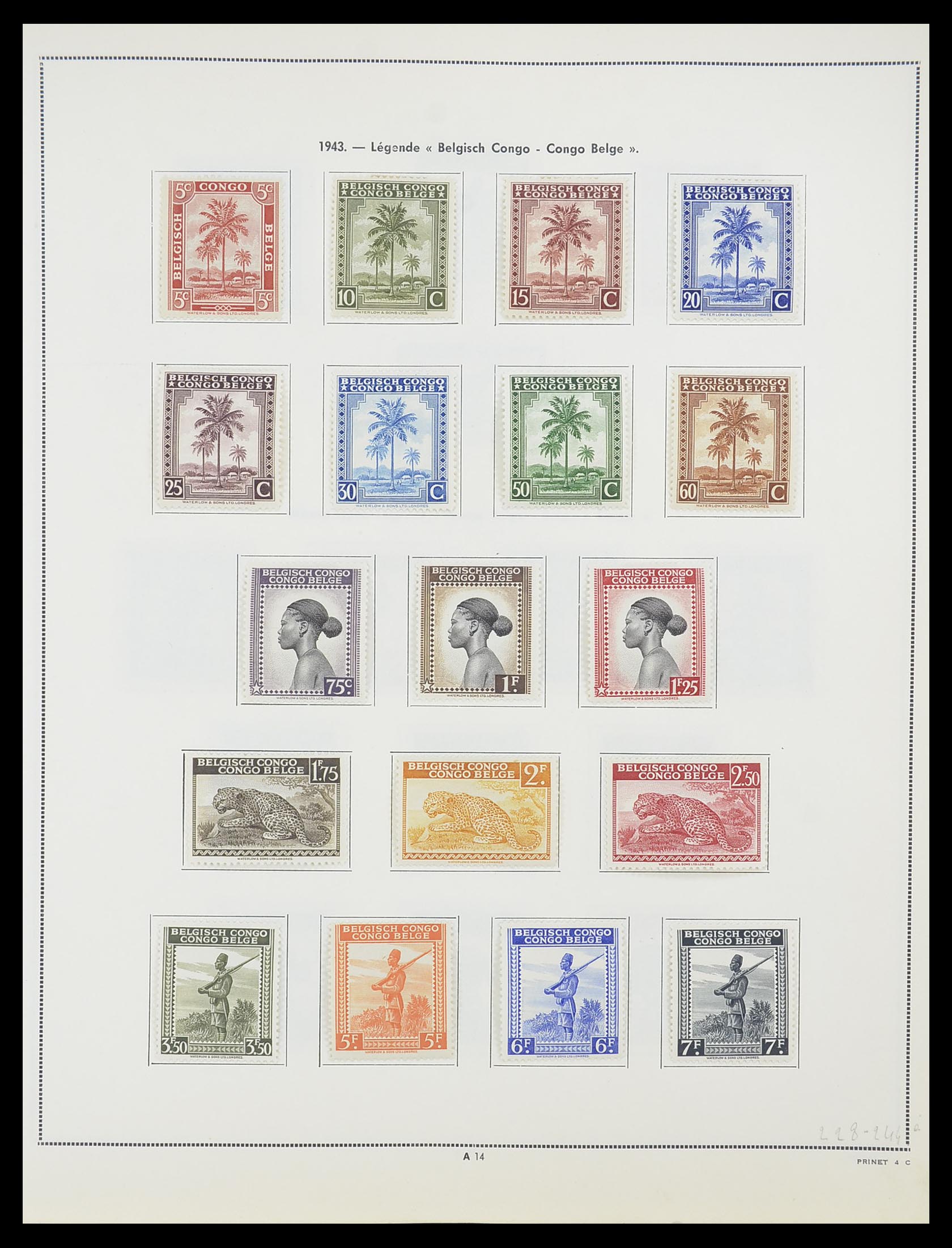33797 014 - Postzegelverzameling 33797 Belgisch Congo 1886-1969.