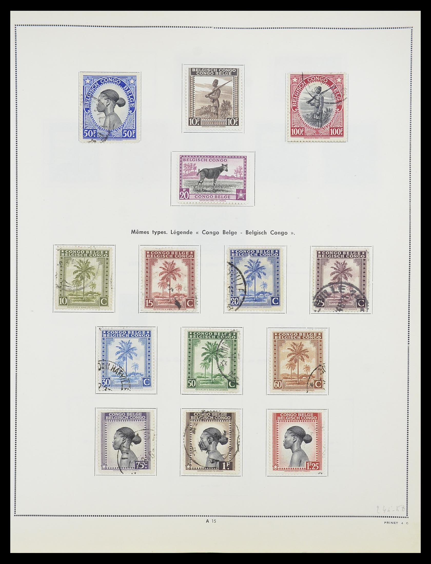 33797 015 - Postzegelverzameling 33797 Belgisch Congo 1886-1969.