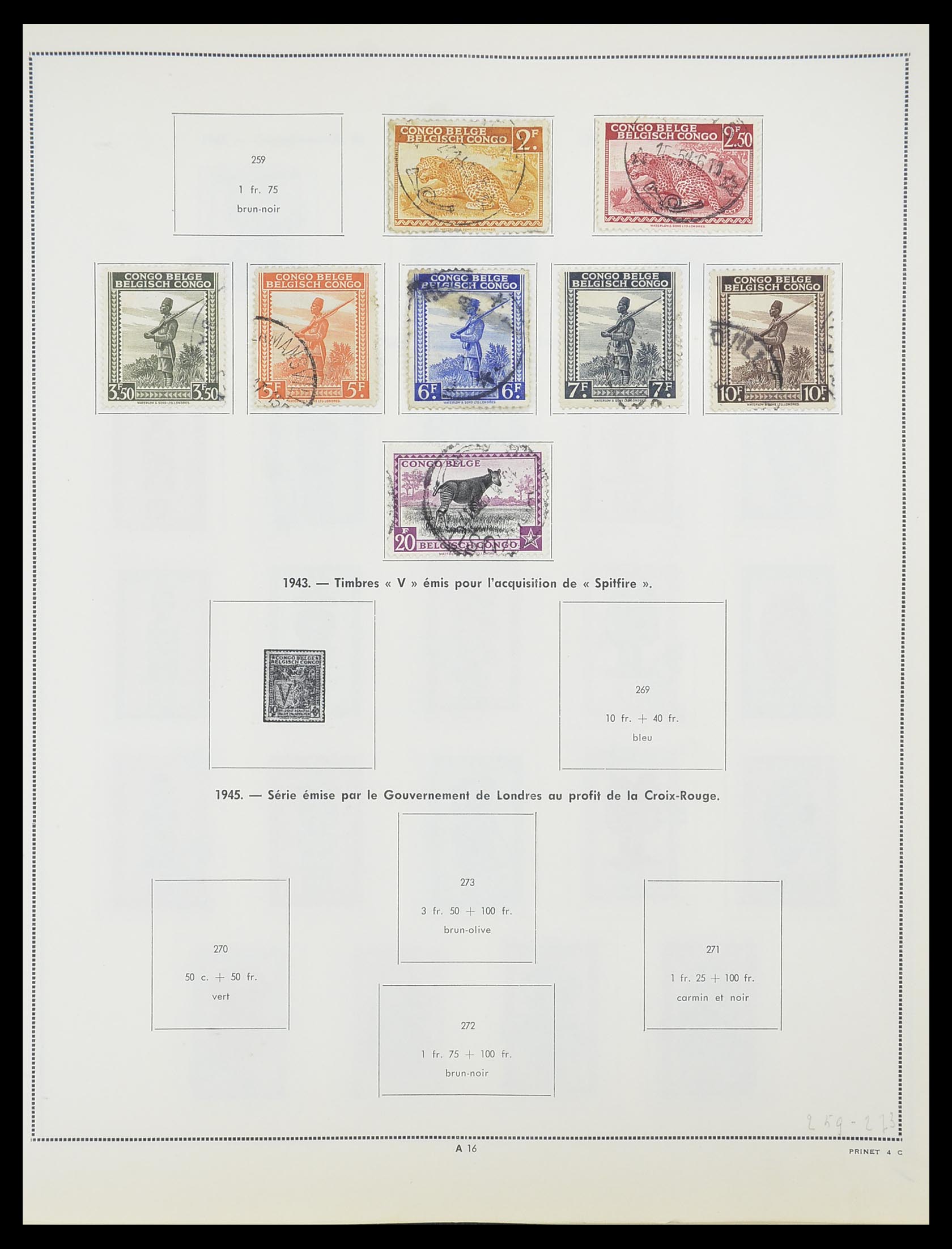 33797 016 - Stamp collection 33797 Belgian Congo 1886-1969.