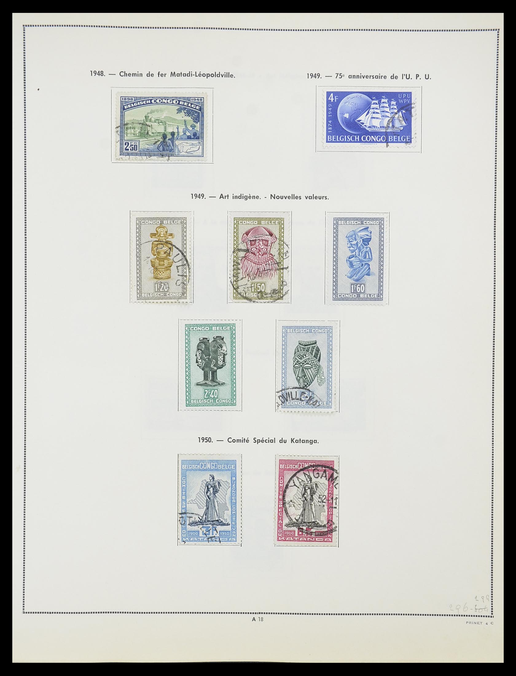 33797 018 - Stamp collection 33797 Belgian Congo 1886-1969.