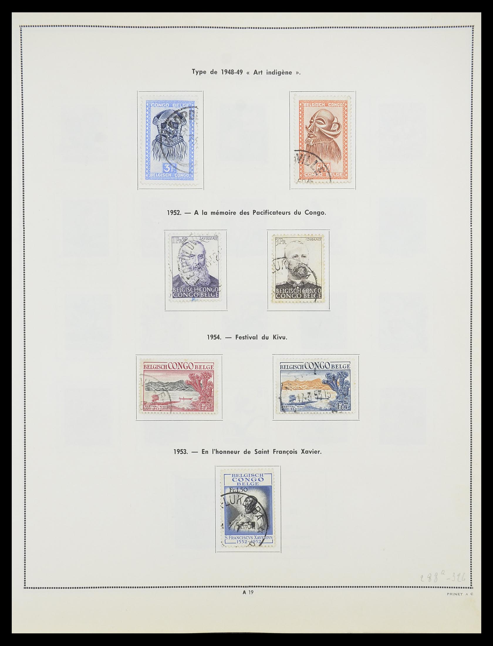 33797 019 - Stamp collection 33797 Belgian Congo 1886-1969.