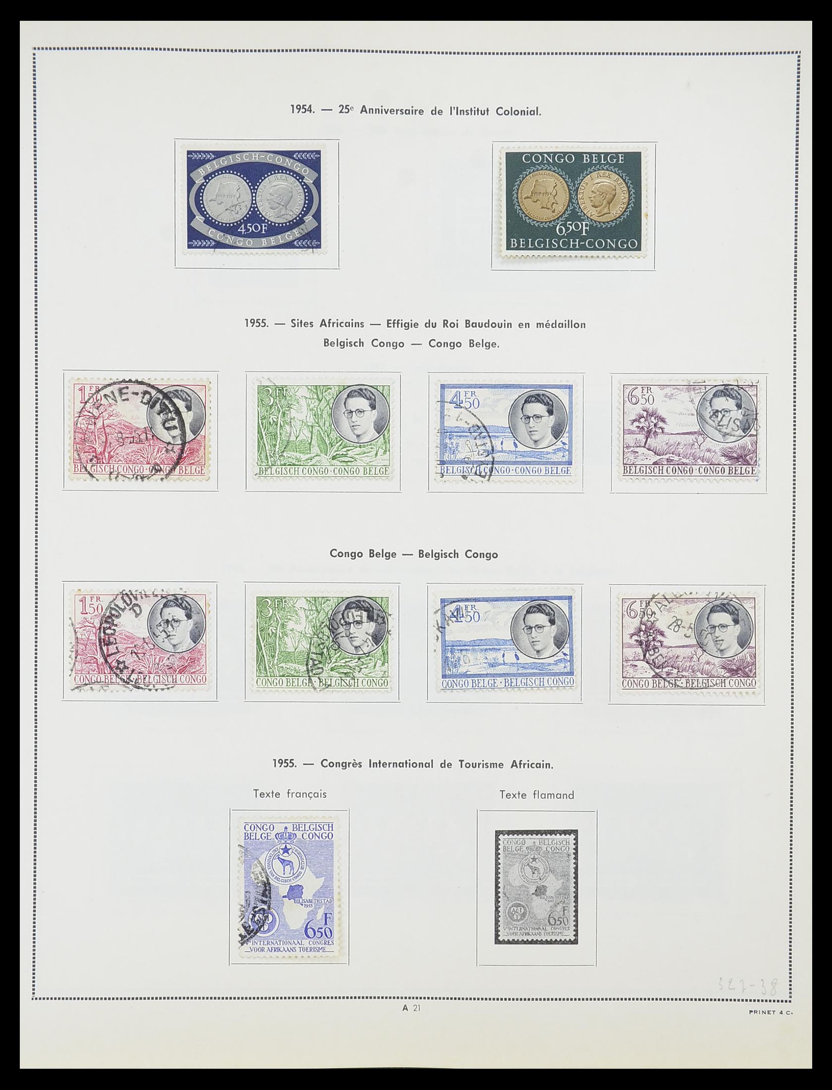 33797 021 - Stamp collection 33797 Belgian Congo 1886-1969.