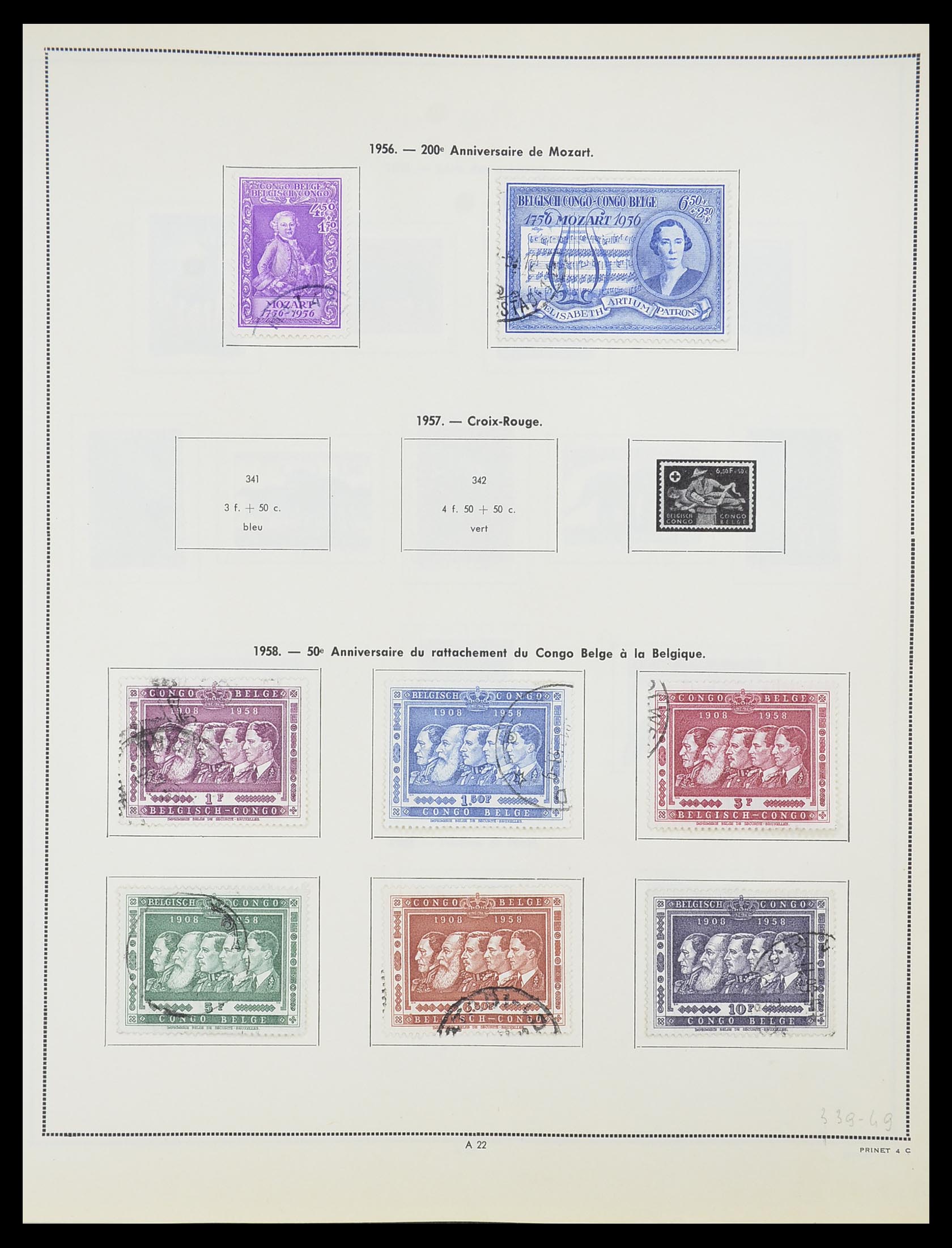 33797 022 - Stamp collection 33797 Belgian Congo 1886-1969.