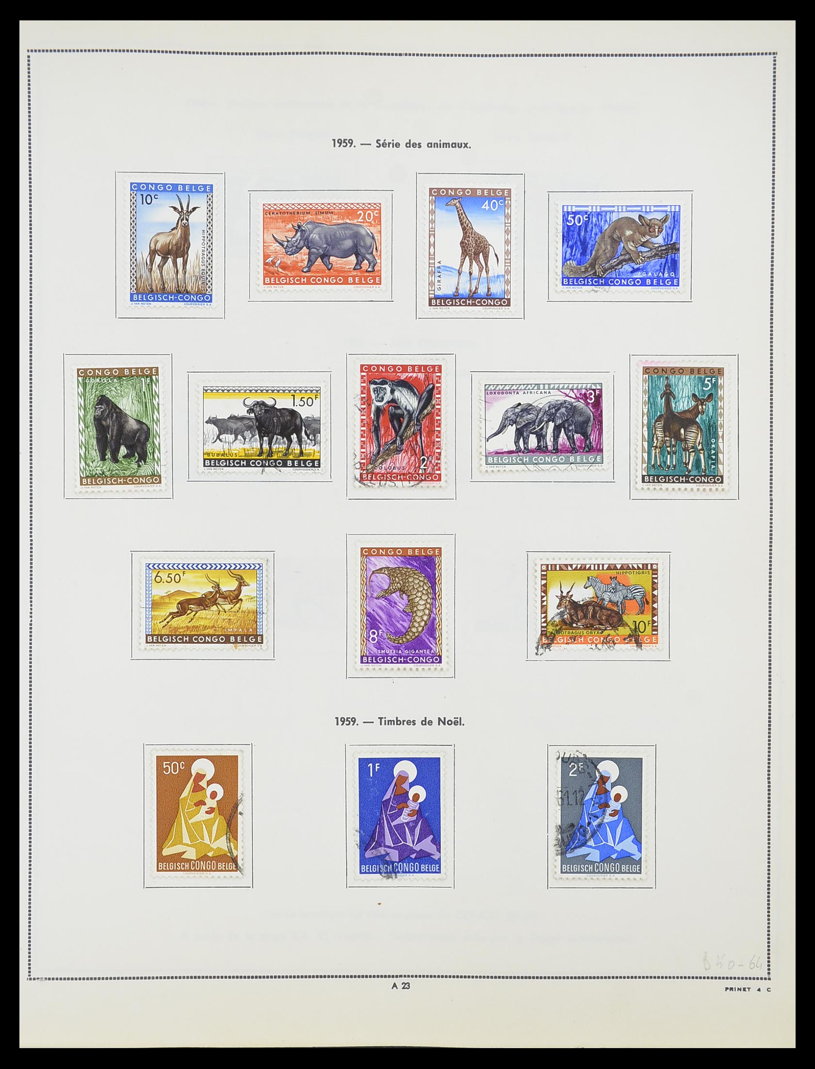 33797 023 - Stamp collection 33797 Belgian Congo 1886-1969.