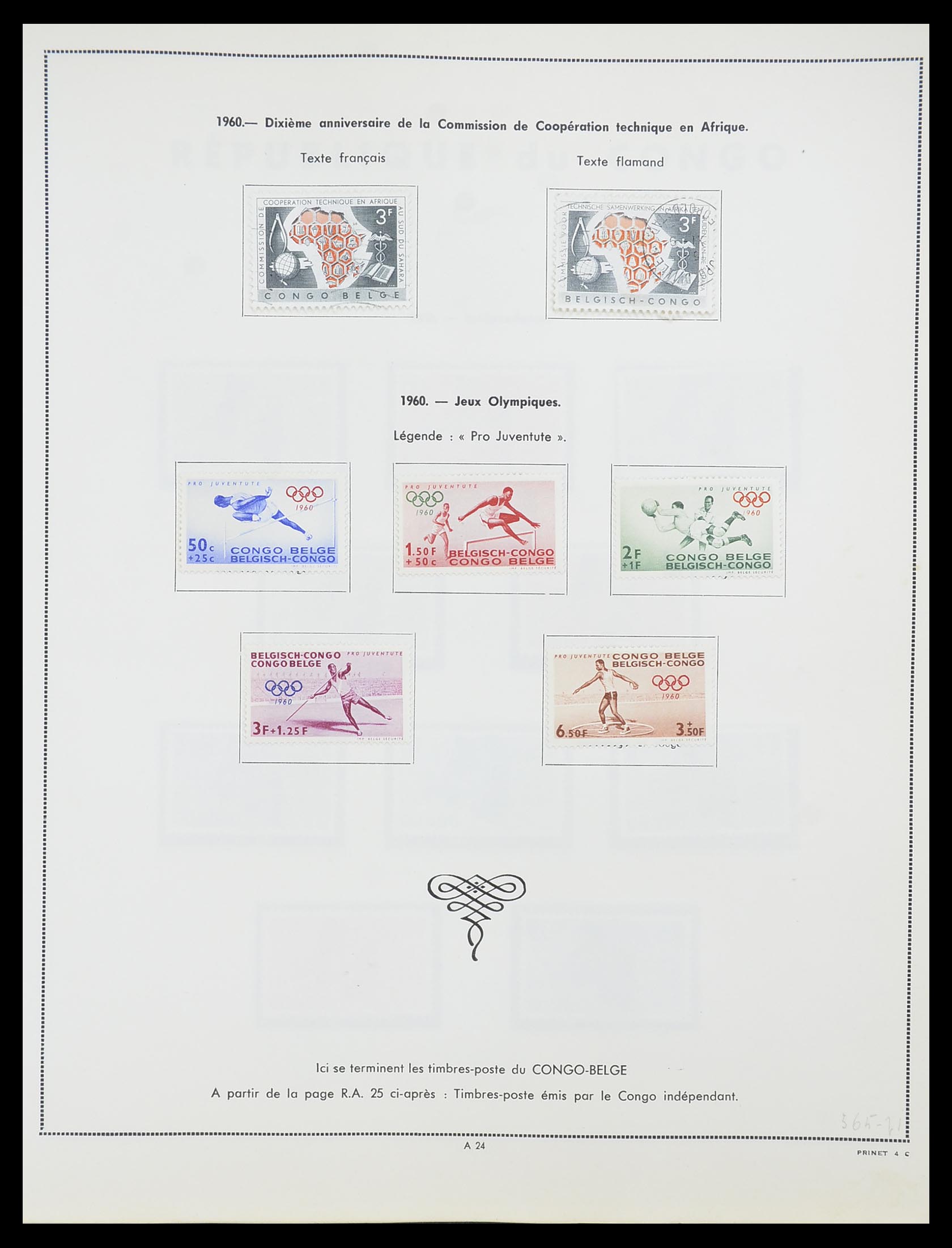33797 024 - Stamp collection 33797 Belgian Congo 1886-1969.