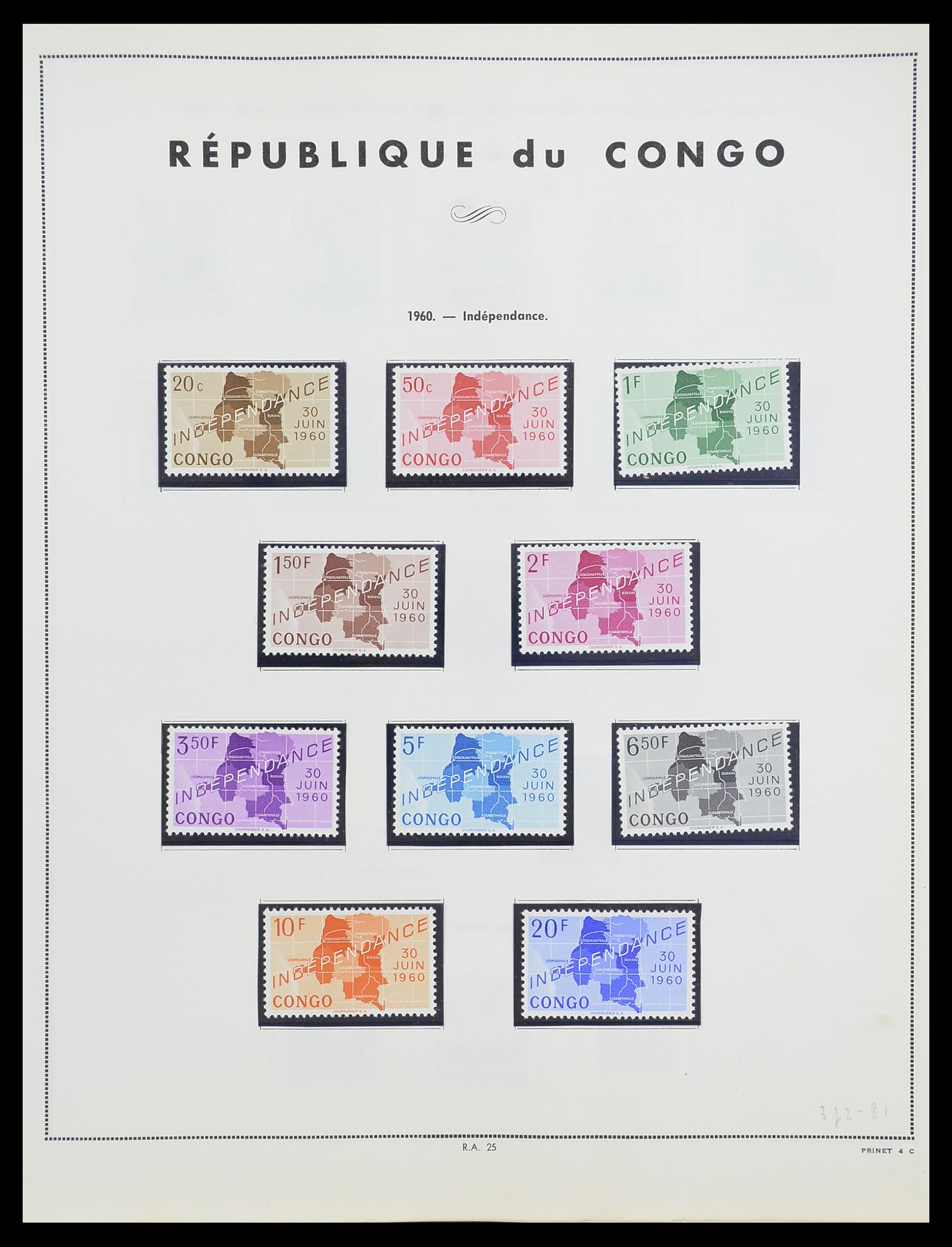 33797 025 - Stamp collection 33797 Belgian Congo 1886-1969.