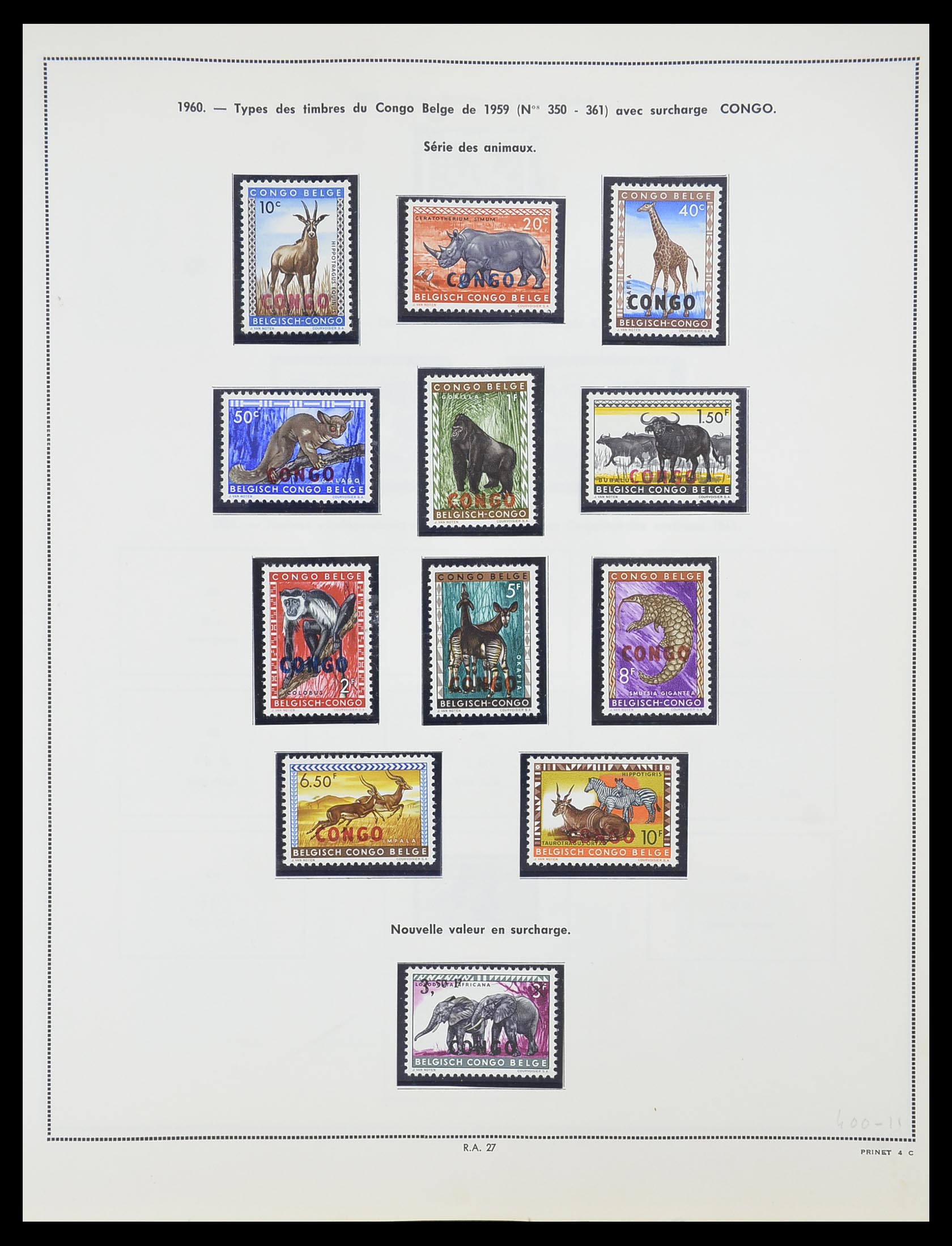 33797 027 - Stamp collection 33797 Belgian Congo 1886-1969.