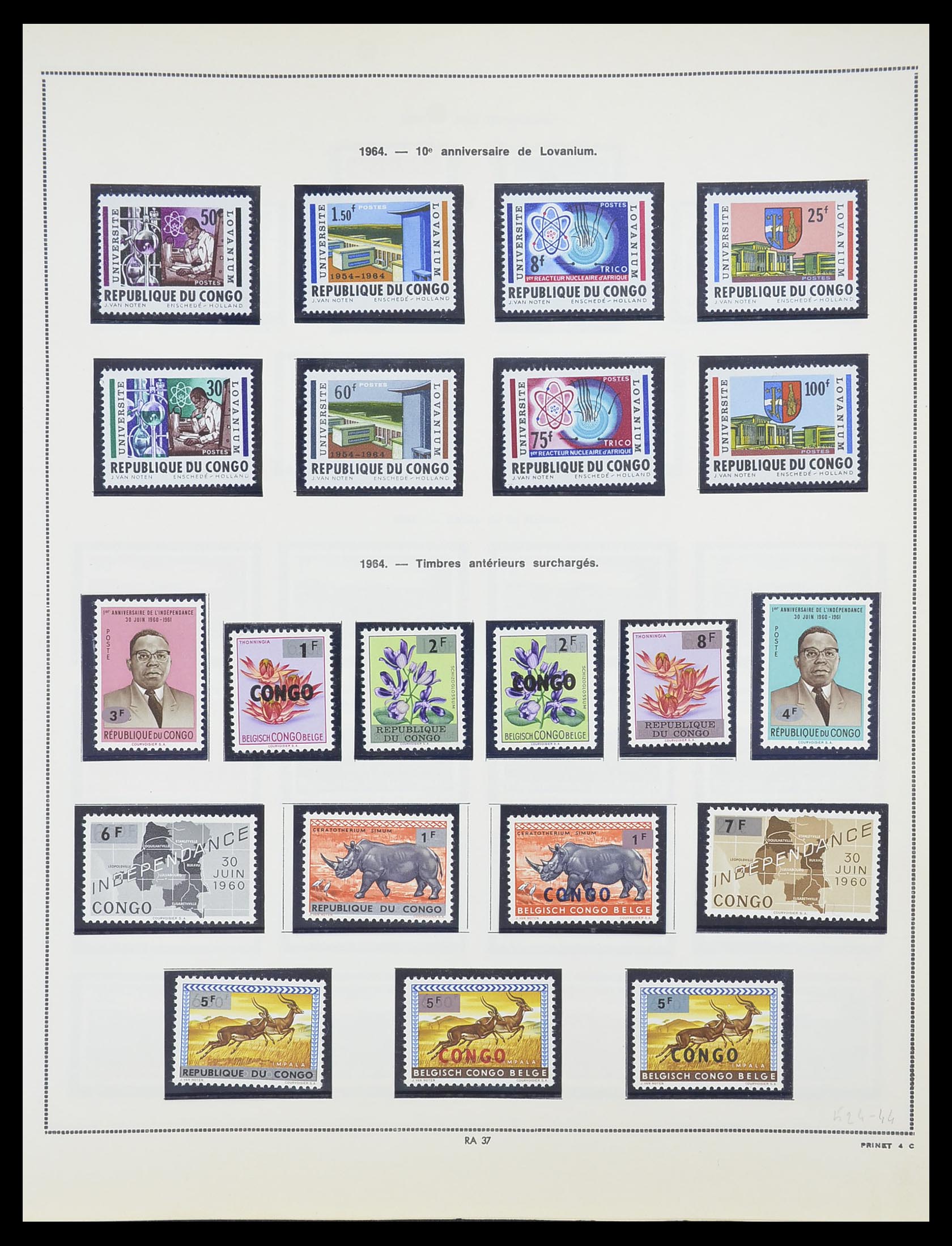 33797 035 - Stamp collection 33797 Belgian Congo 1886-1969.