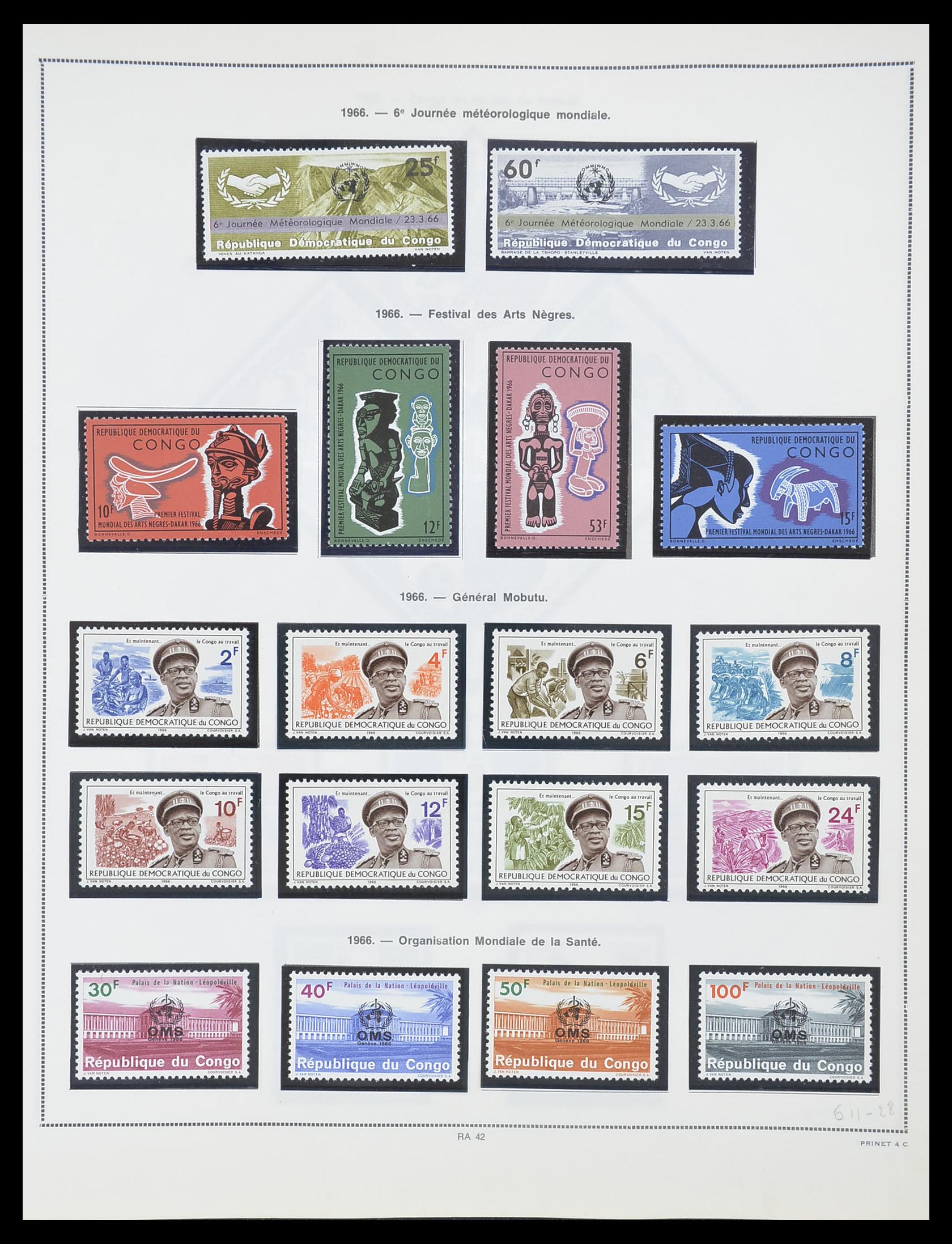33797 040 - Stamp collection 33797 Belgian Congo 1886-1969.