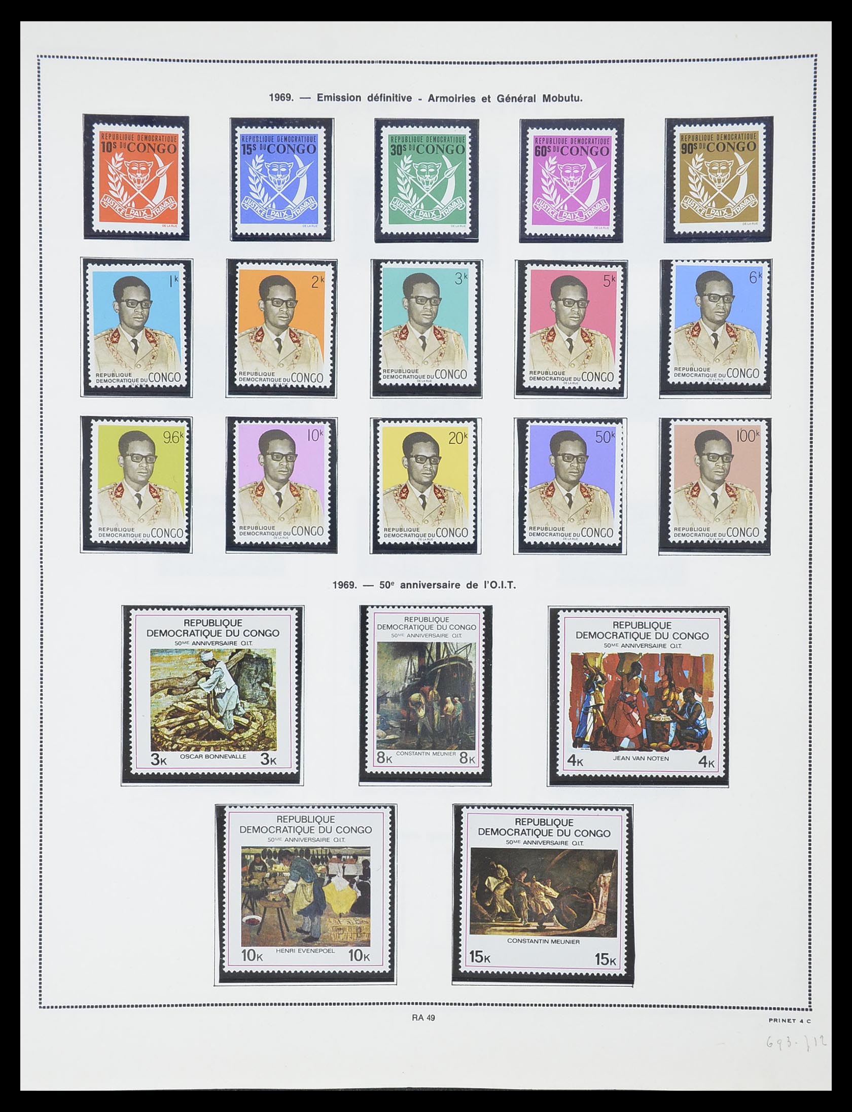 33797 047 - Postzegelverzameling 33797 Belgisch Congo 1886-1969.