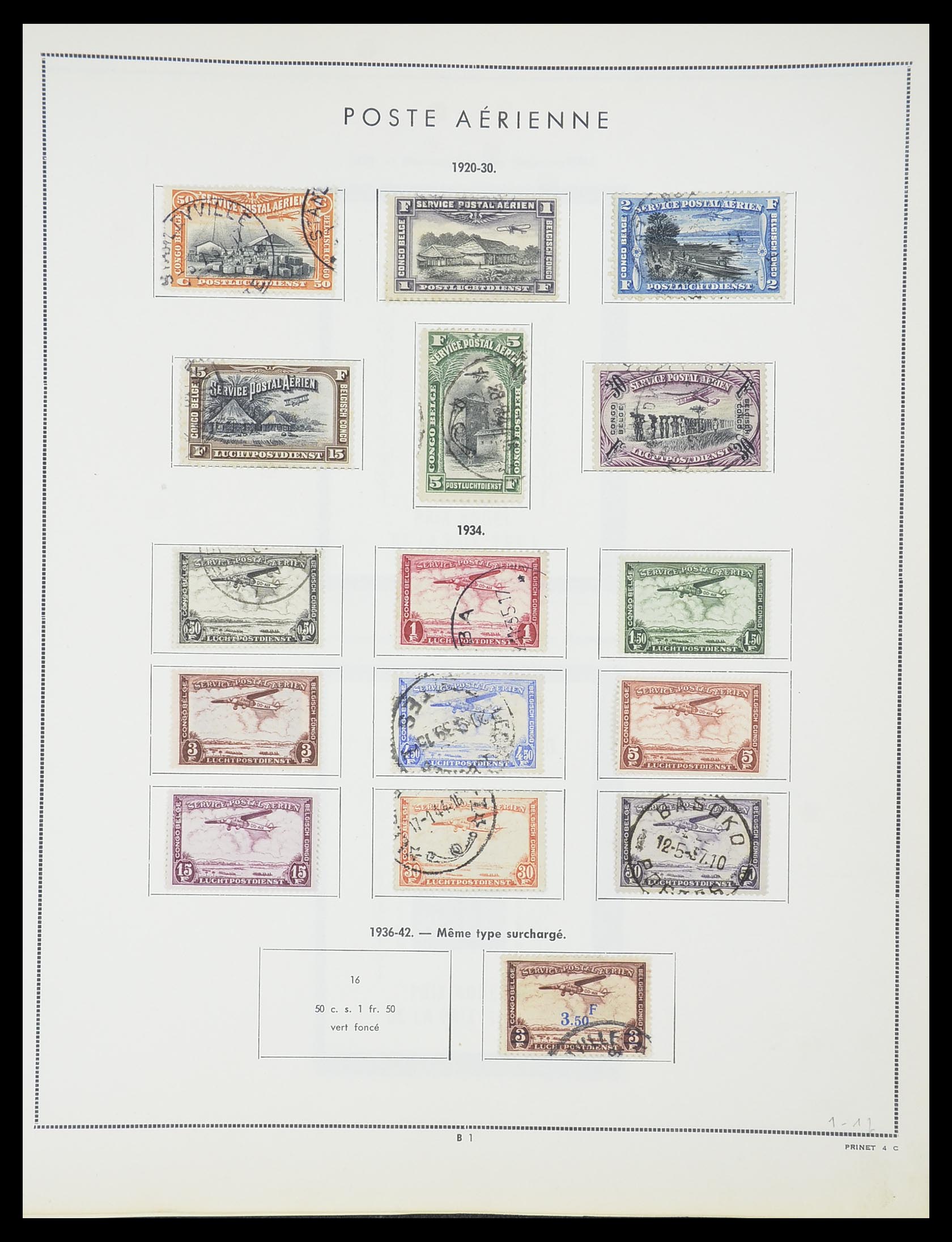 33797 048 - Postzegelverzameling 33797 Belgisch Congo 1886-1969.