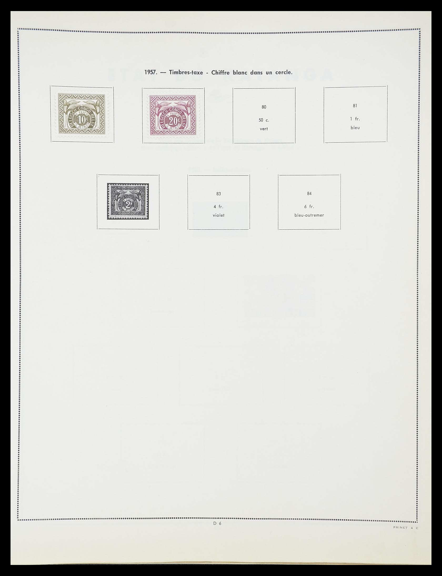 33797 058 - Postzegelverzameling 33797 Belgisch Congo 1886-1969.