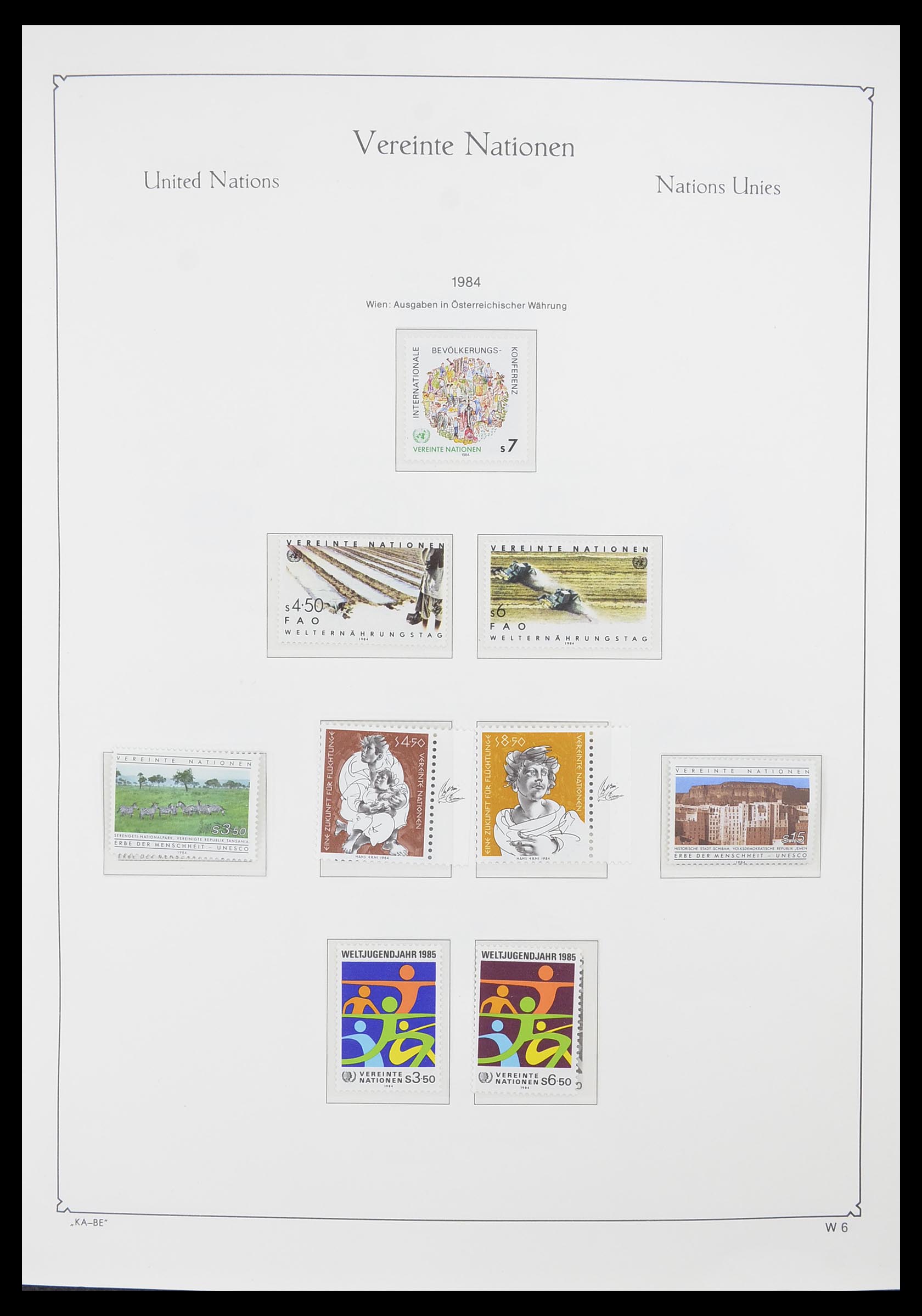 33798 006 - Postzegelverzameling 33798 Verenigde Naties Wenen 1979-2005.