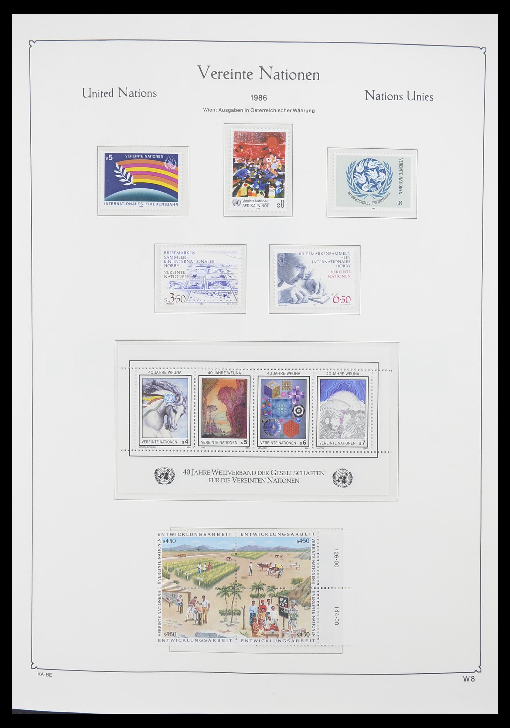 33798 008 - Postzegelverzameling 33798 Verenigde Naties Wenen 1979-2005.