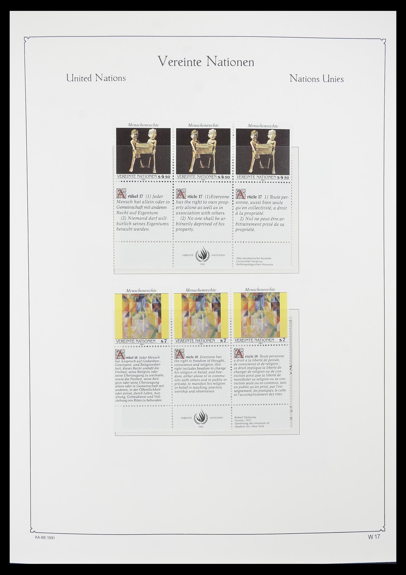 33798 017 - Postzegelverzameling 33798 Verenigde Naties Wenen 1979-2005.