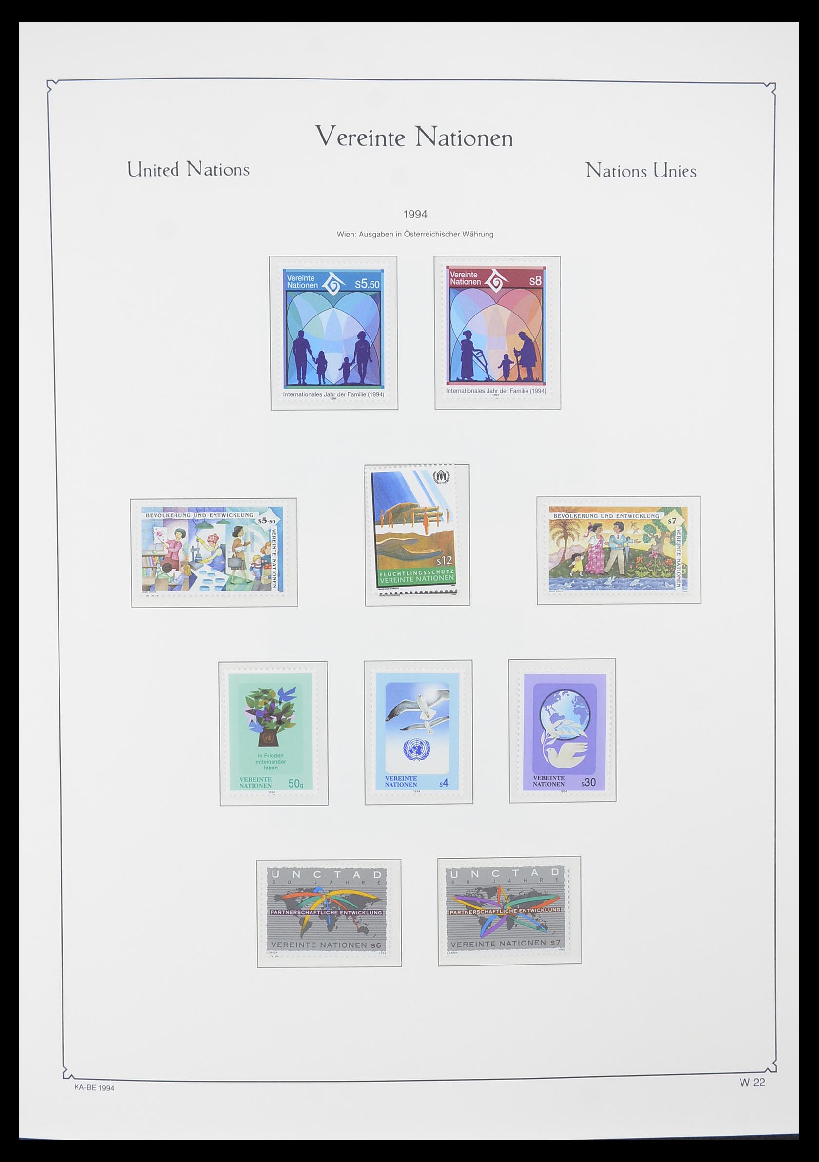 33798 022 - Postzegelverzameling 33798 Verenigde Naties Wenen 1979-2005.