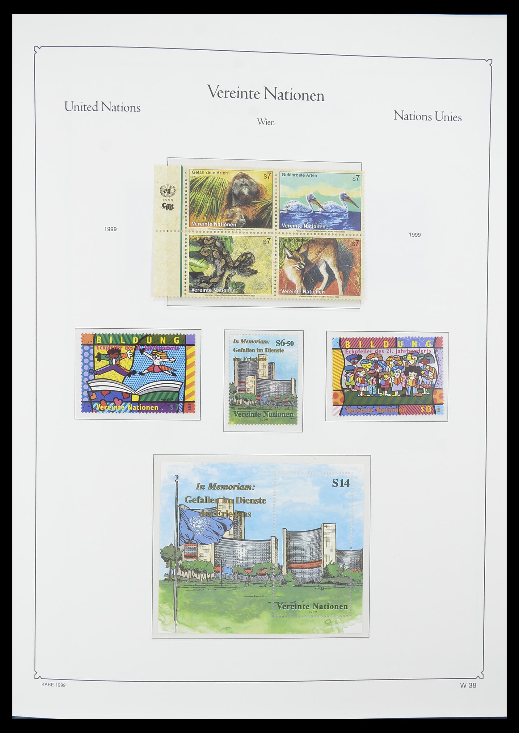 33798 038 - Postzegelverzameling 33798 Verenigde Naties Wenen 1979-2005.
