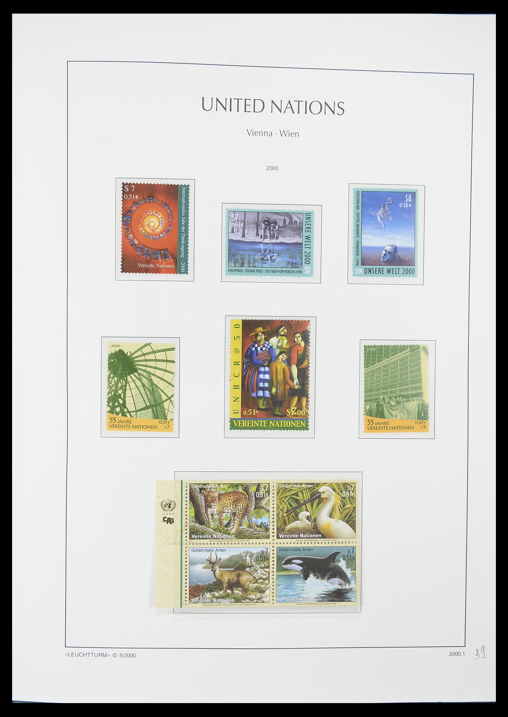 33798 039 - Stamp collection 33798 United Nations Vienna 1979-2005.