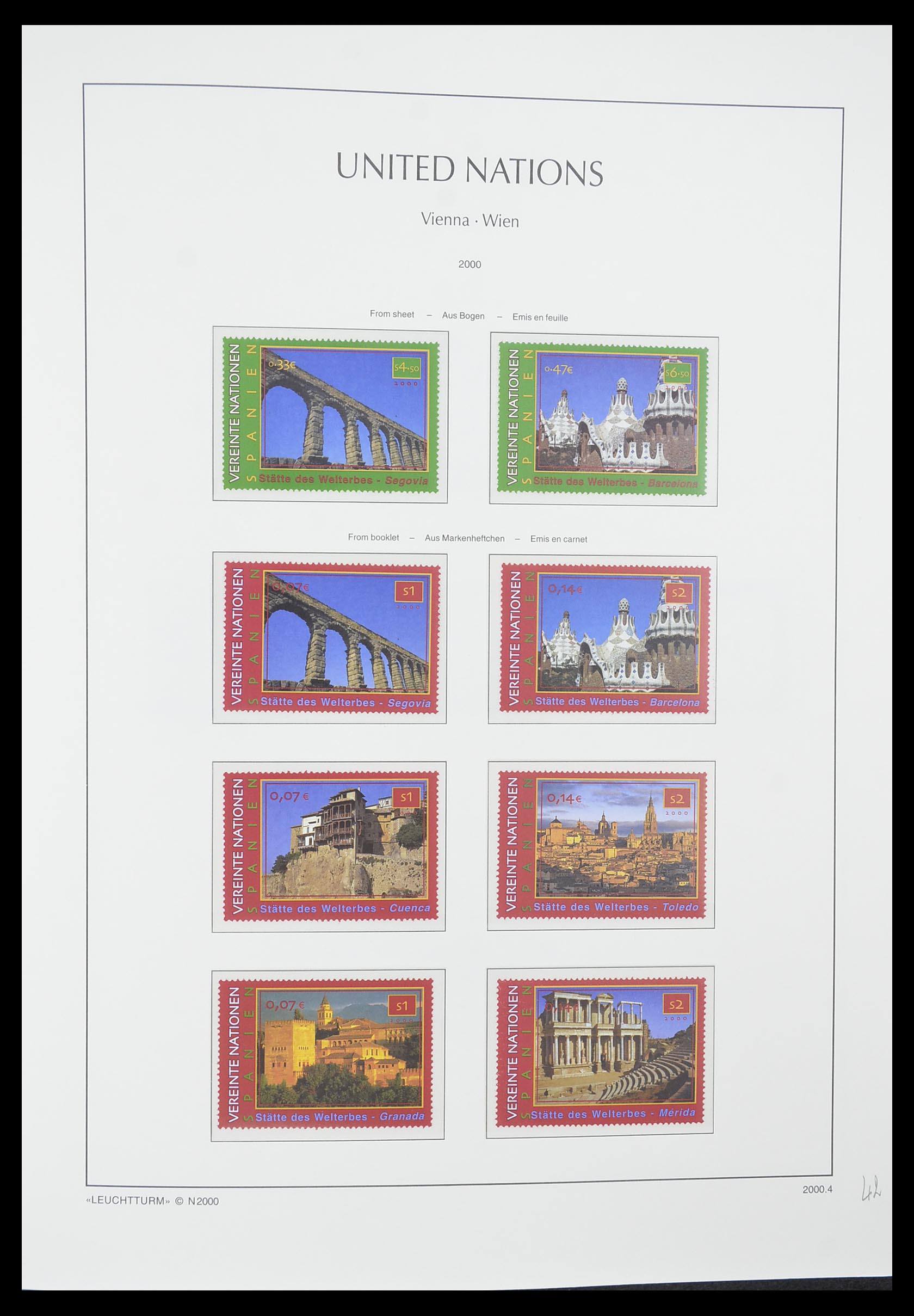 33798 042 - Stamp collection 33798 United Nations Vienna 1979-2005.