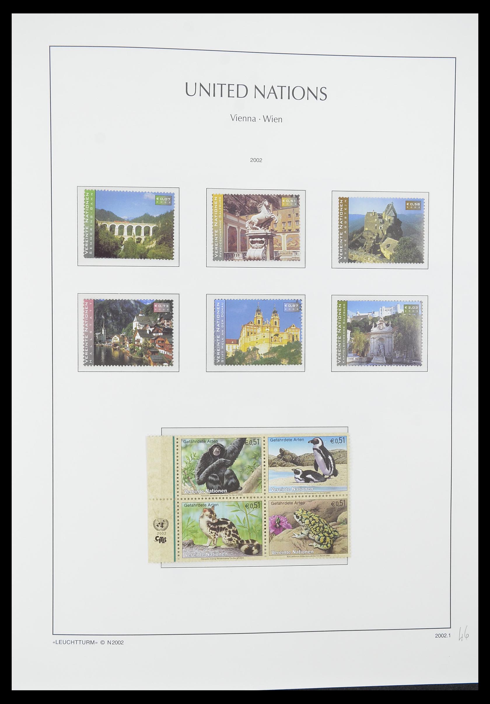 33798 046 - Stamp collection 33798 United Nations Vienna 1979-2005.