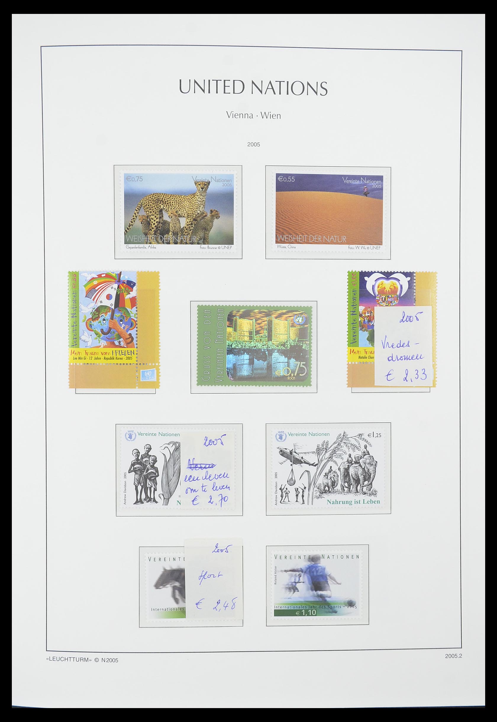 33798 057 - Postzegelverzameling 33798 Verenigde Naties Wenen 1979-2005.