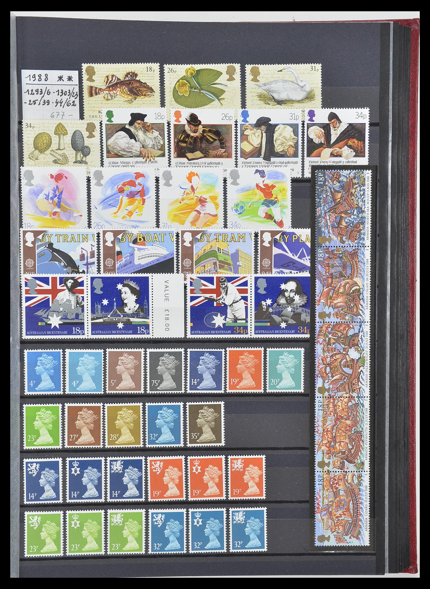 33802 031 - Postzegelverzameling 33802 Engeland 1963-1994.
