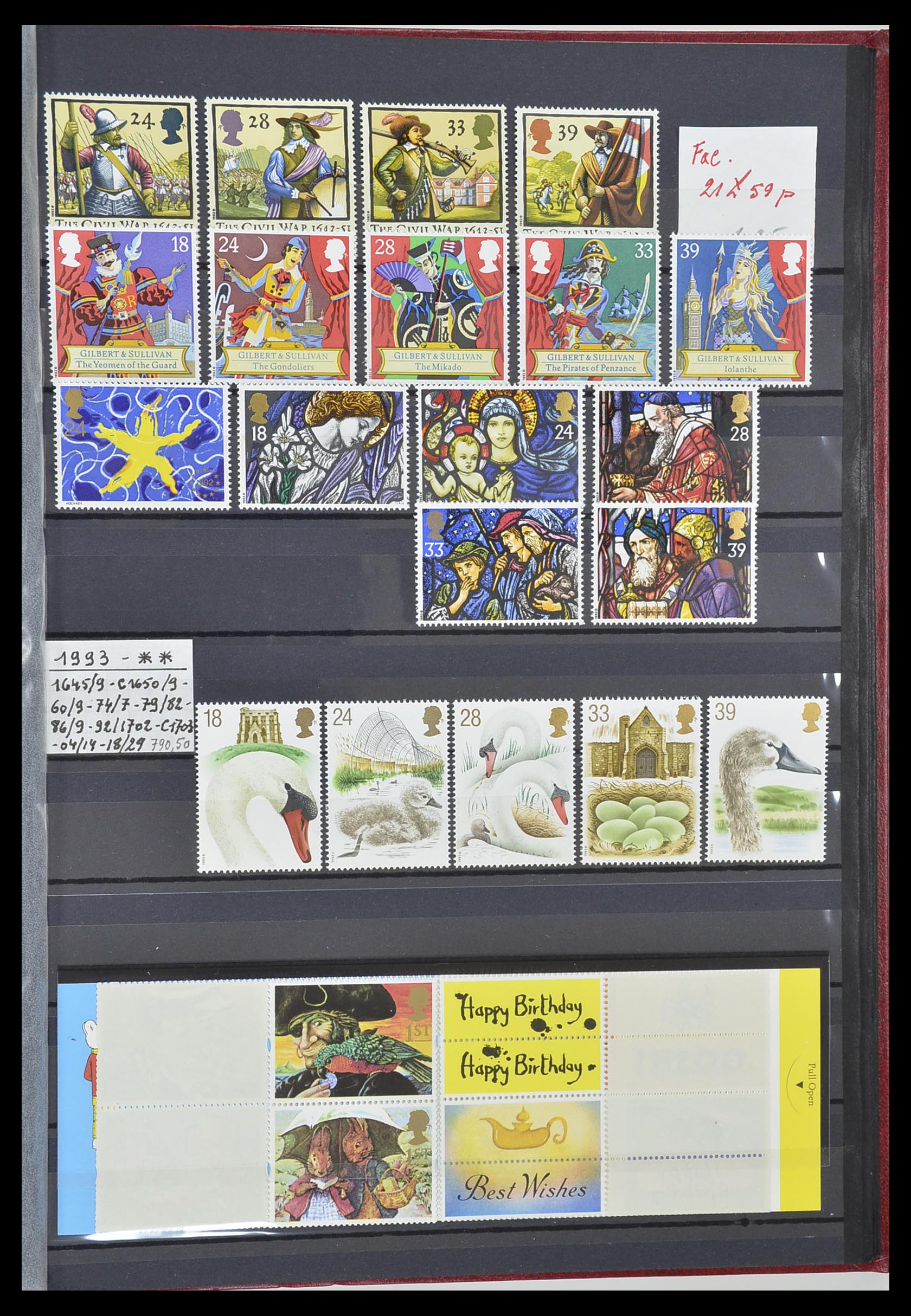 33802 041 - Postzegelverzameling 33802 Engeland 1963-1994.