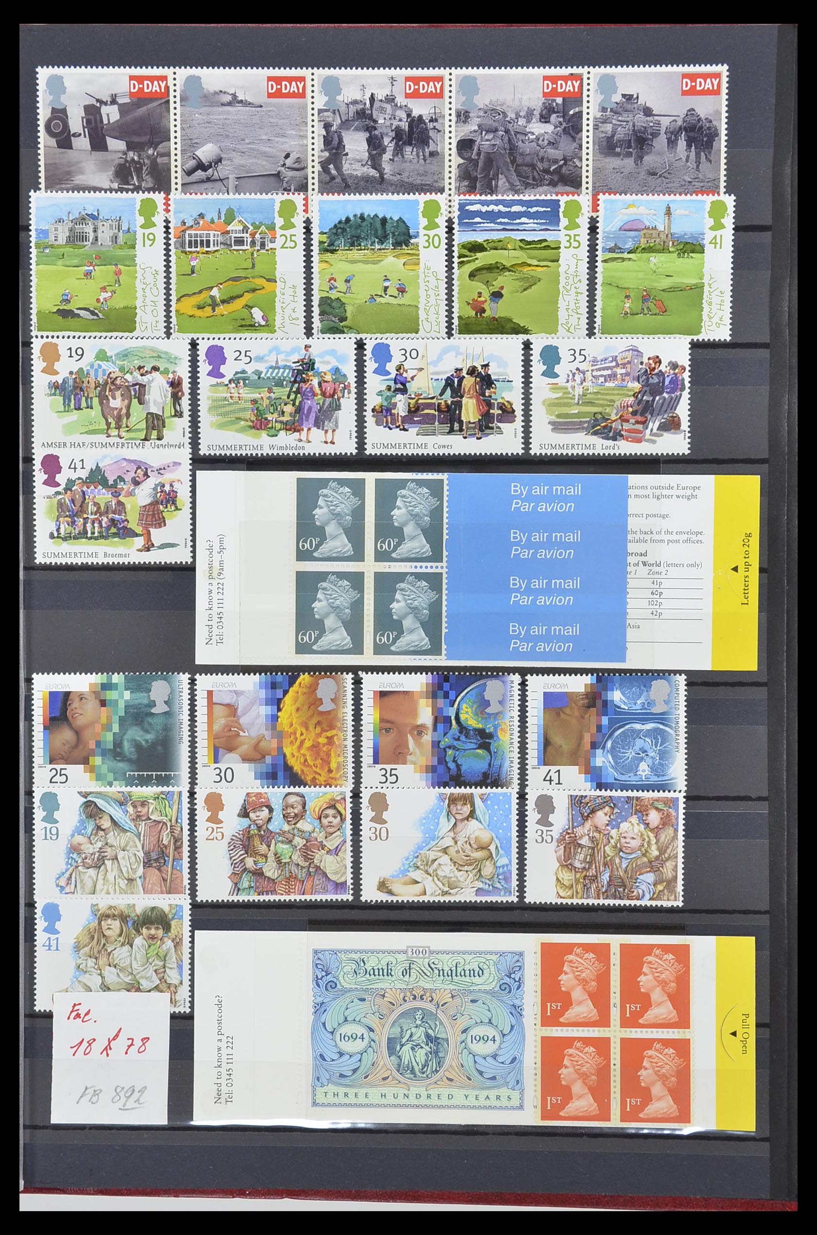 33802 045 - Postzegelverzameling 33802 Engeland 1963-1994.