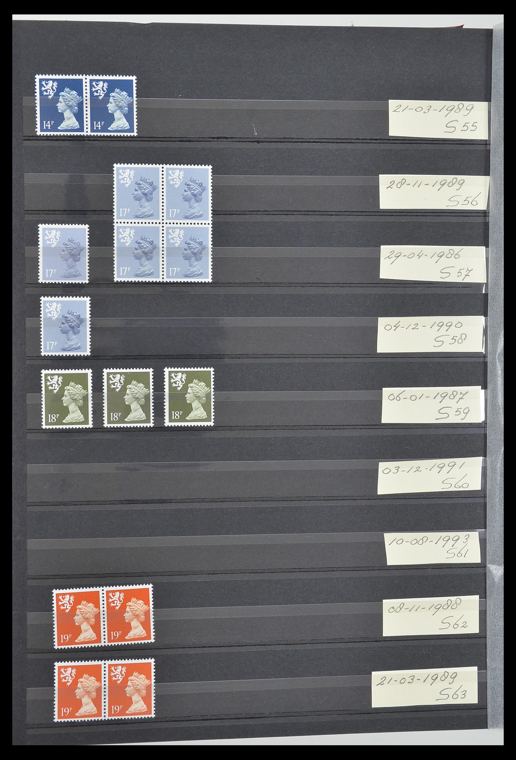 33803 018 - Postzegelverzameling 33803 Engeland regionaal zegels.