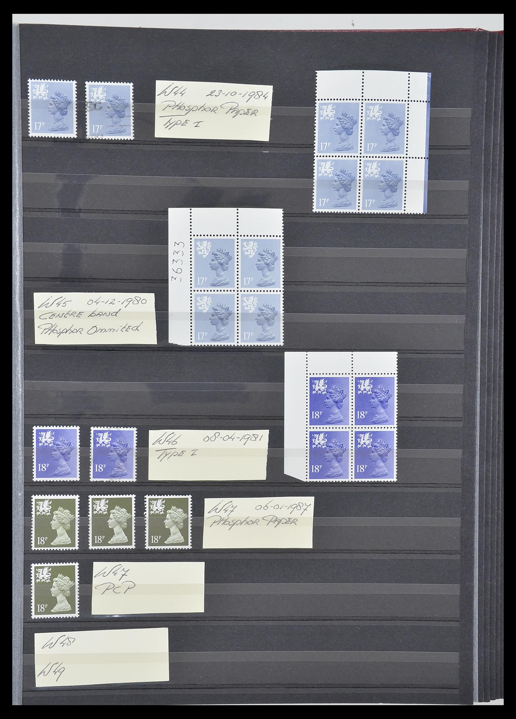 33803 034 - Postzegelverzameling 33803 Engeland regionaal zegels.