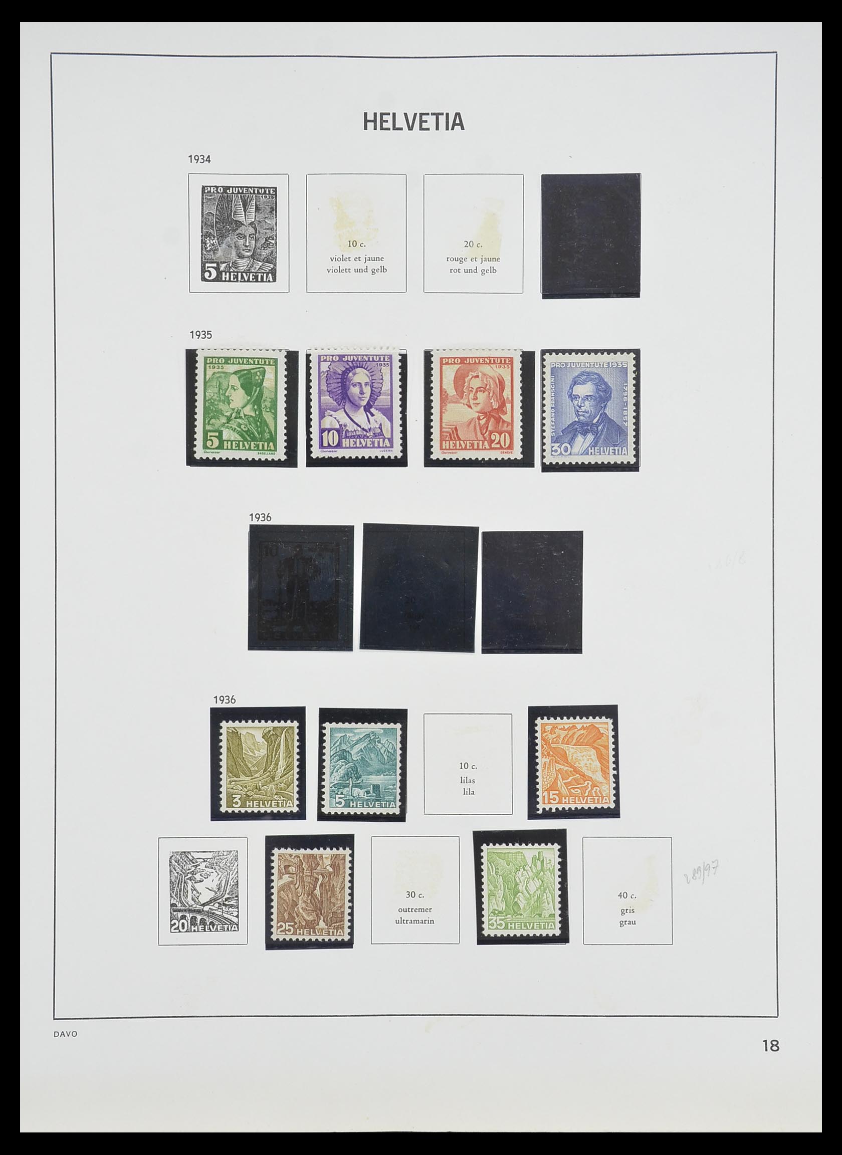 33806 017 - Stamp collection 33806 Switzerland 1867-1984.