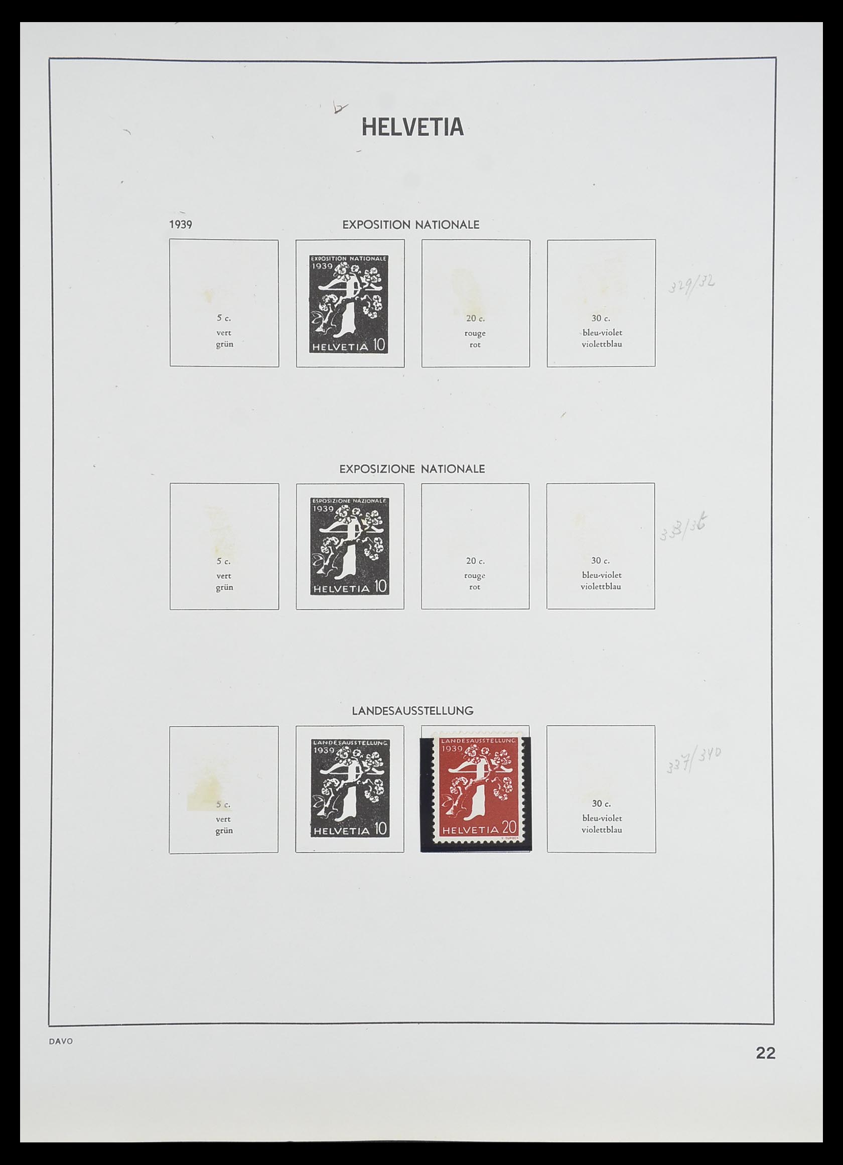 33806 021 - Postzegelverzameling 33806 Zwitserland 1867-1984.