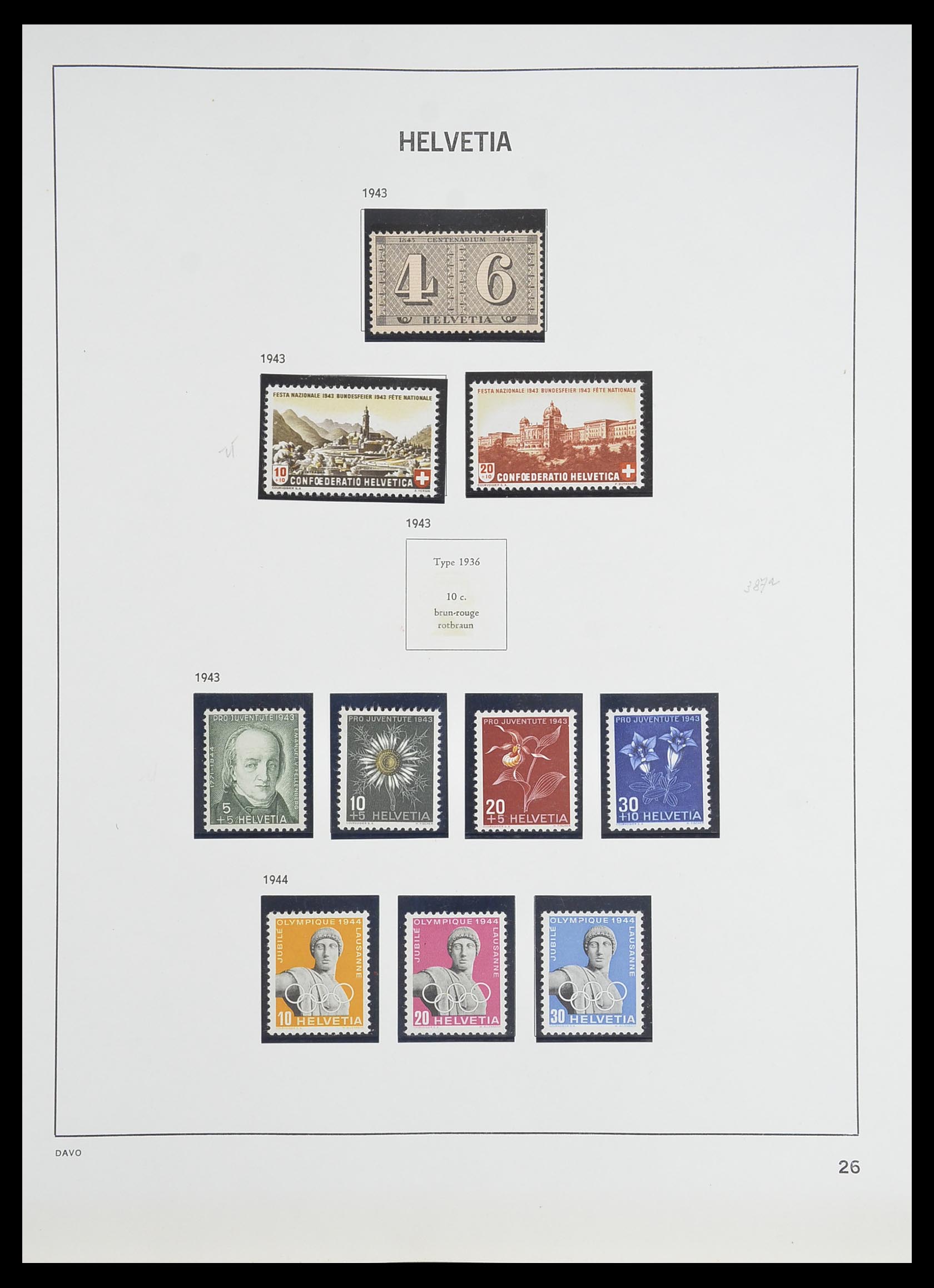 33806 025 - Stamp collection 33806 Switzerland 1867-1984.