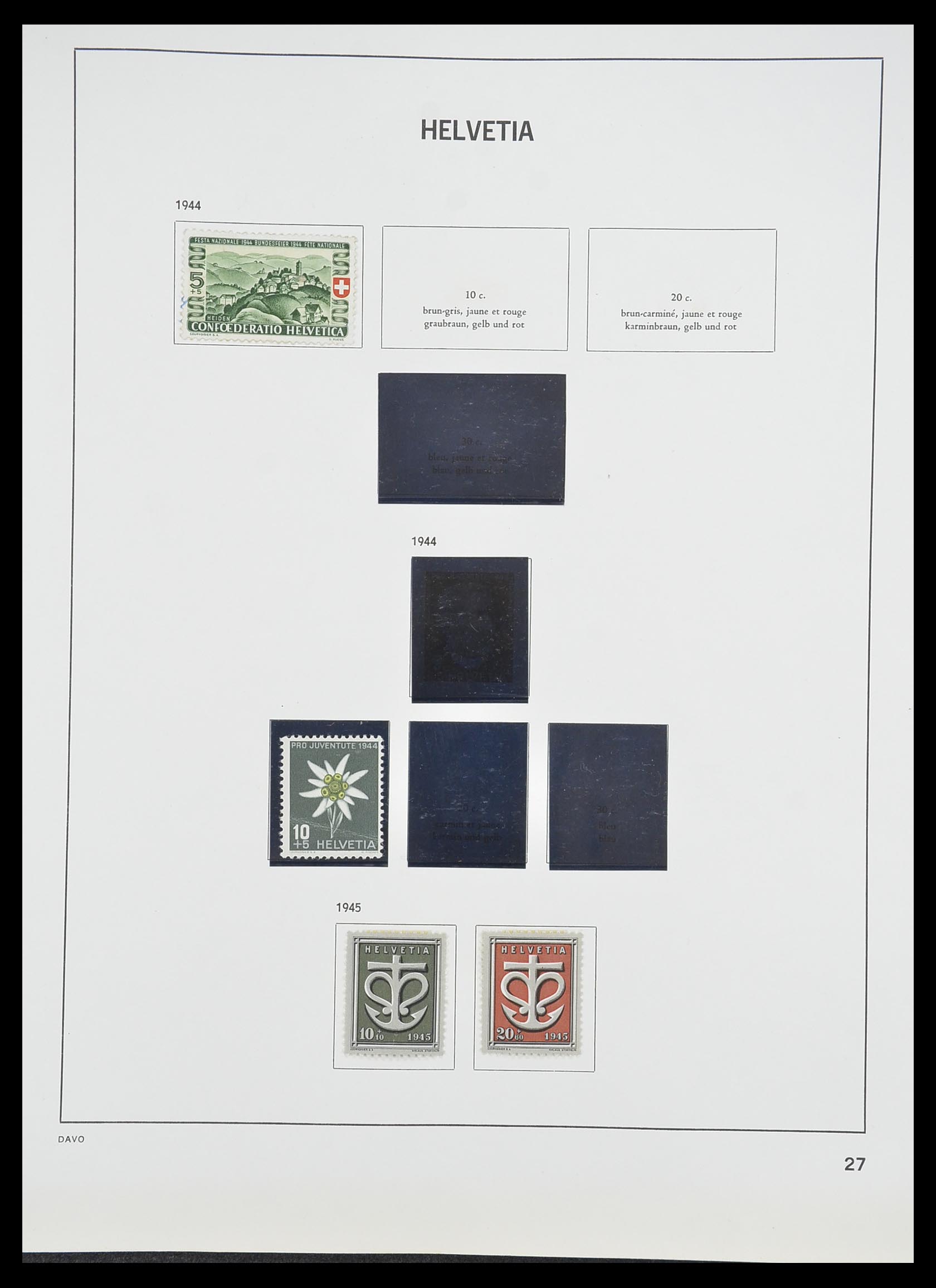 33806 026 - Postzegelverzameling 33806 Zwitserland 1867-1984.