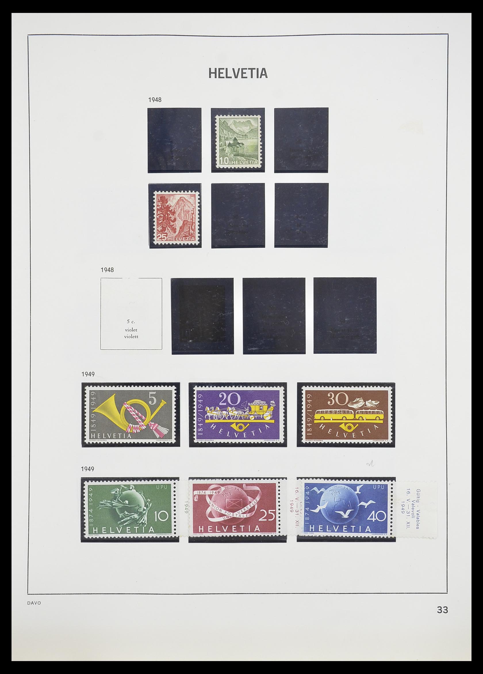 33806 032 - Postzegelverzameling 33806 Zwitserland 1867-1984.