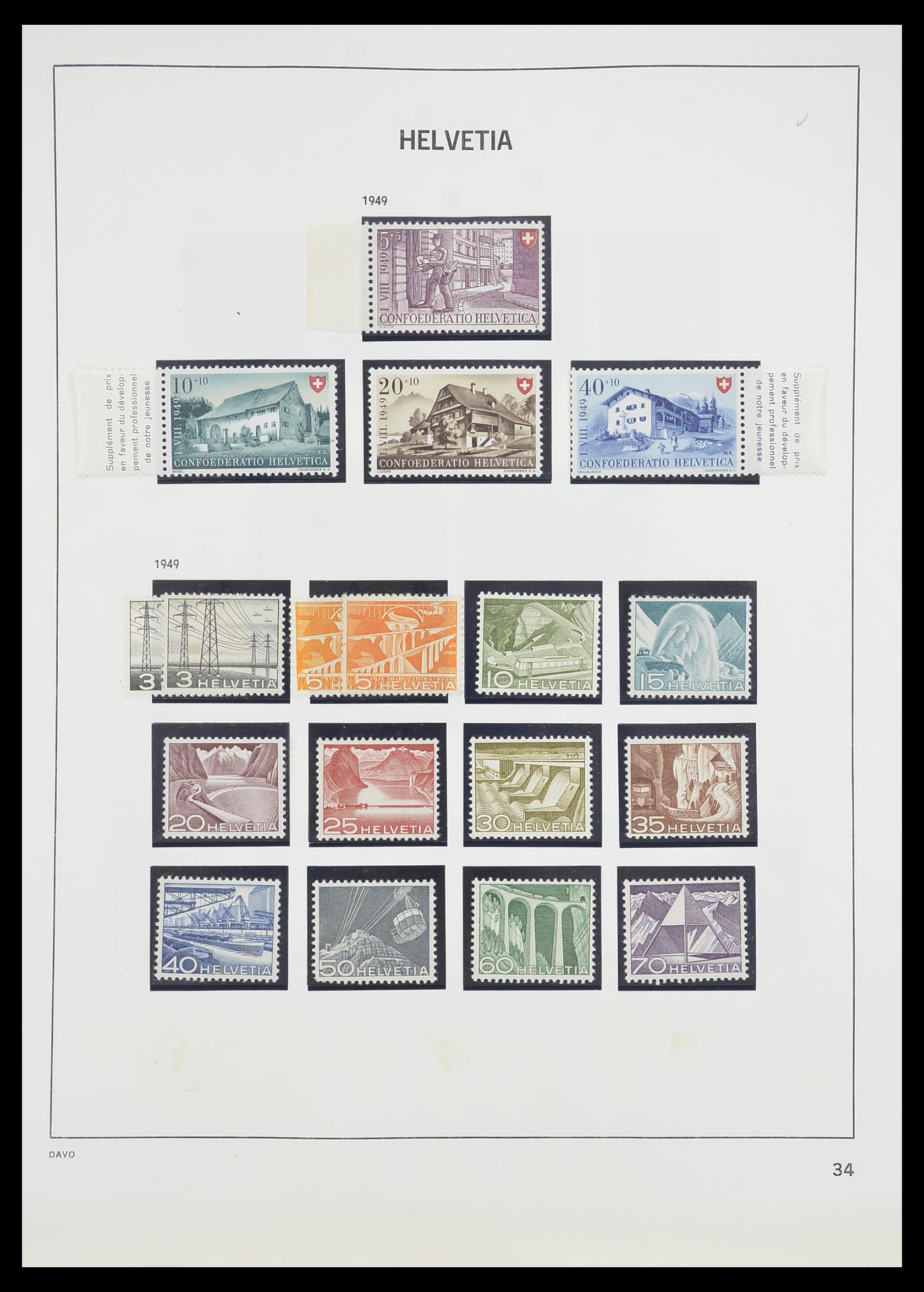 33806 033 - Stamp collection 33806 Switzerland 1867-1984.