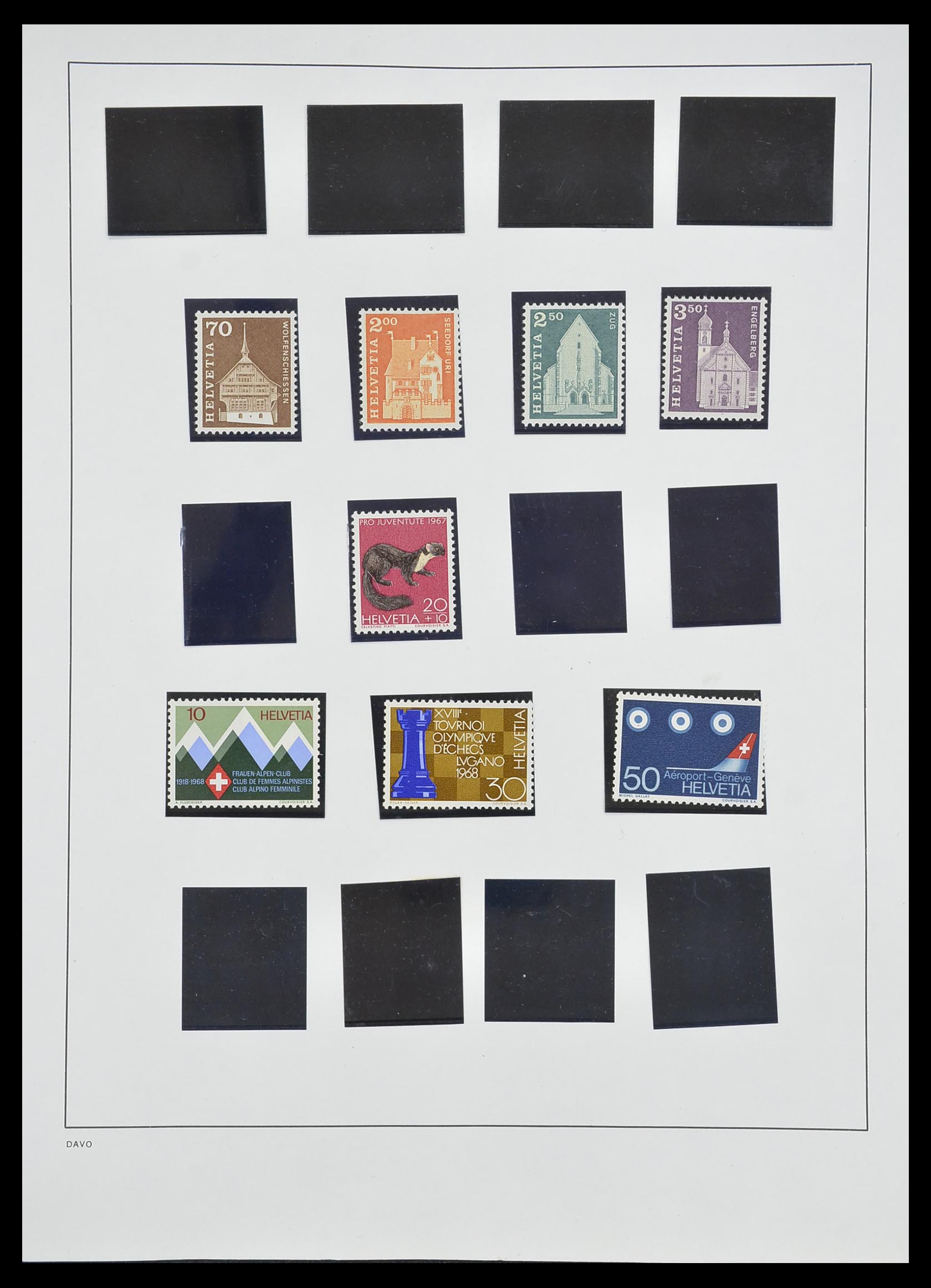 33806 054 - Stamp collection 33806 Switzerland 1867-1984.