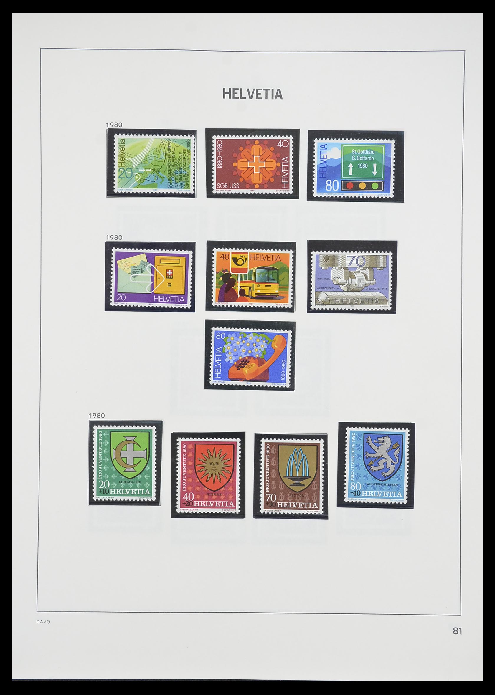 33806 076 - Postzegelverzameling 33806 Zwitserland 1867-1984.
