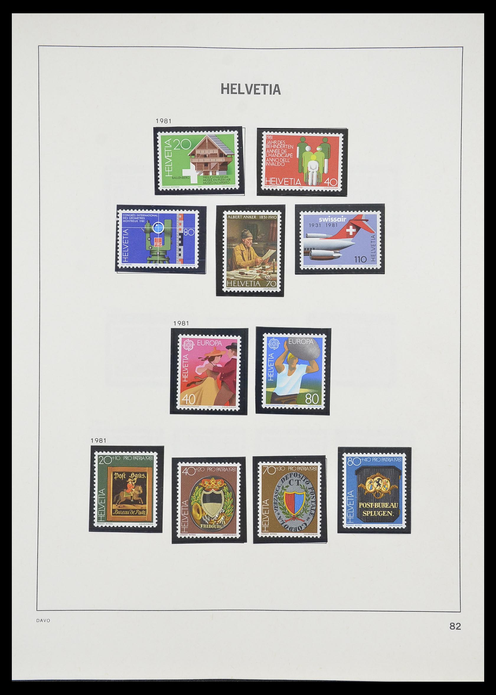 33806 077 - Postzegelverzameling 33806 Zwitserland 1867-1984.
