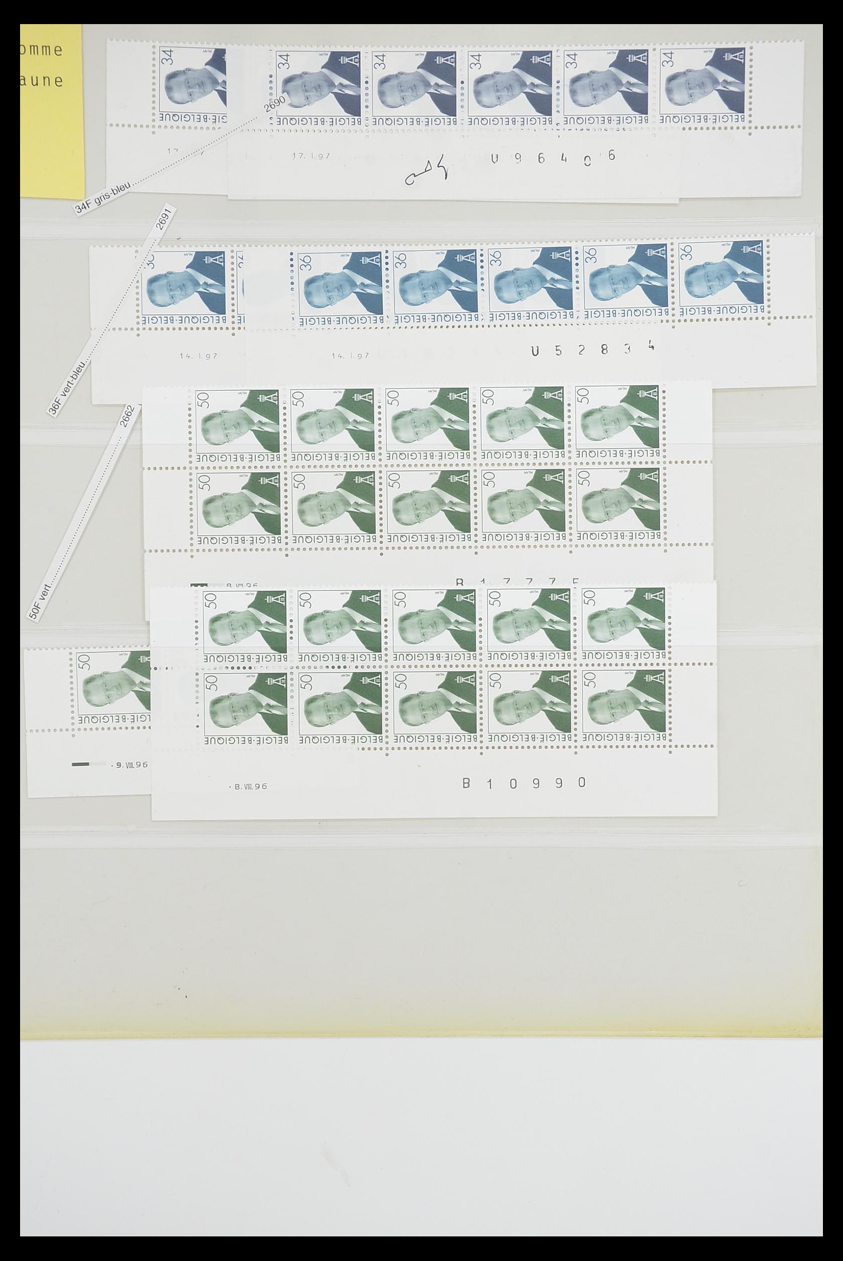 33807 053 - Postzegelverzameling 33807 België 1985-2001.