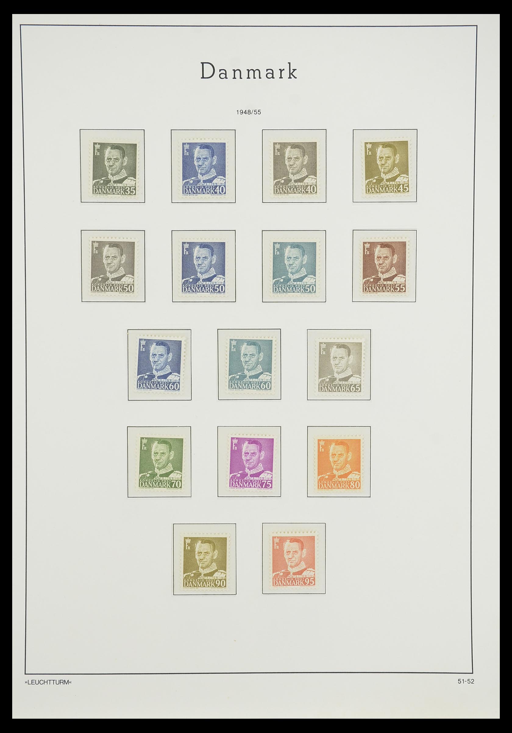 33808 009 - Stamp collection 33808 Denmark 1934-1992.