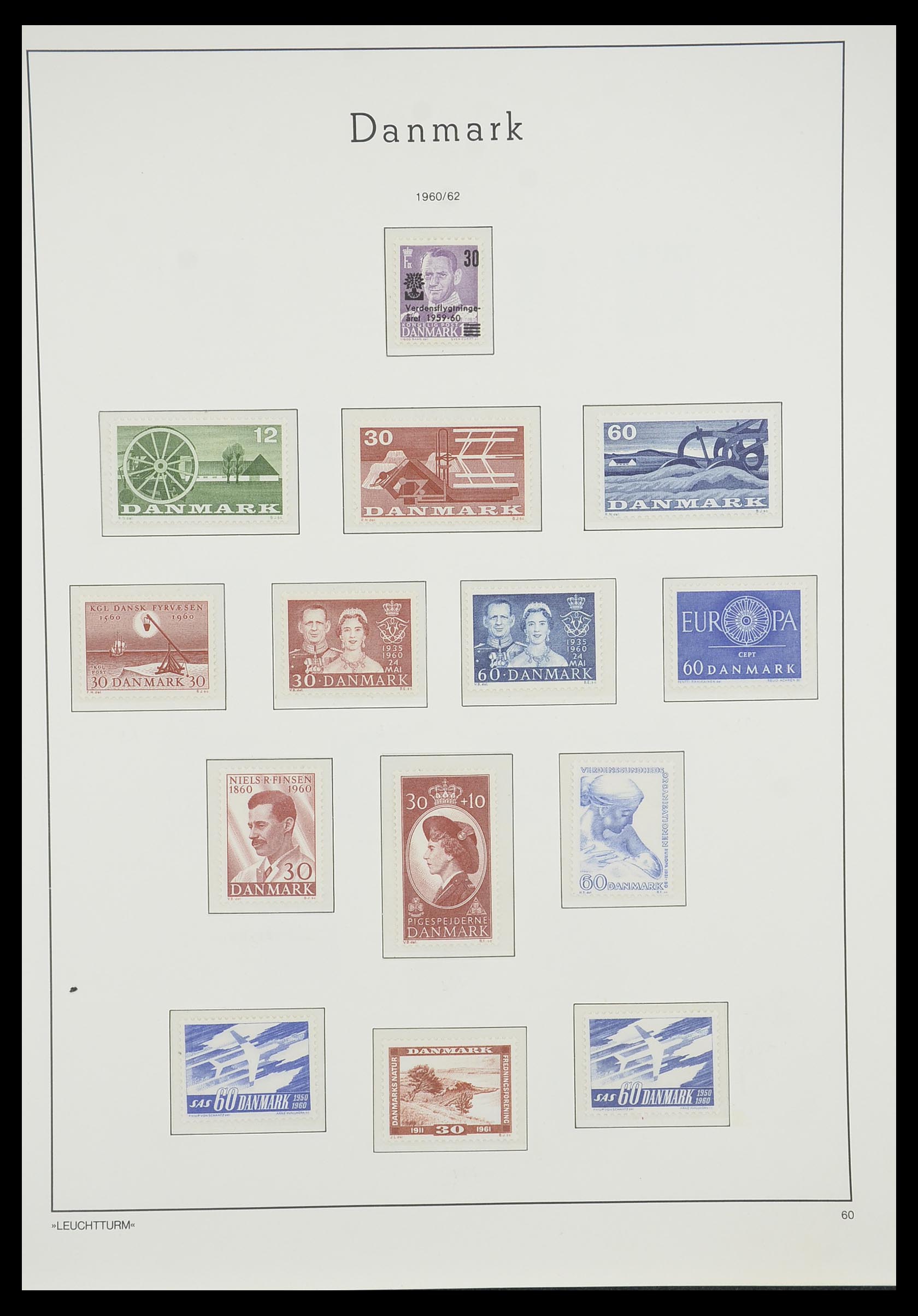 33808 012 - Stamp collection 33808 Denmark 1934-1992.