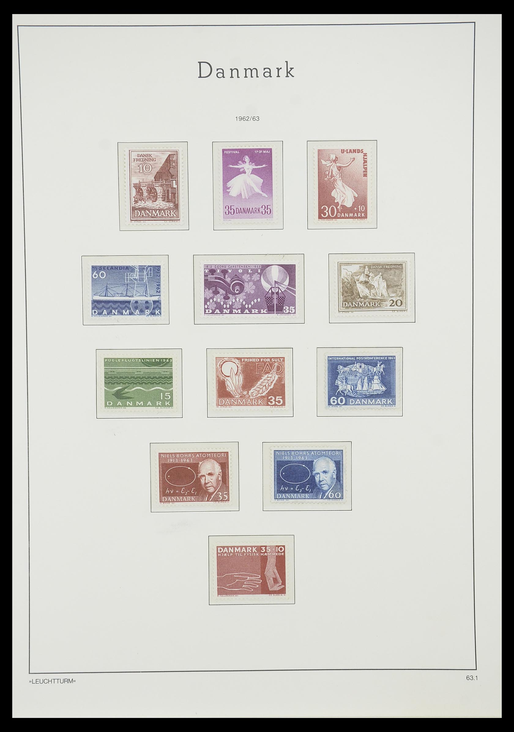 33808 015 - Stamp collection 33808 Denmark 1934-1992.