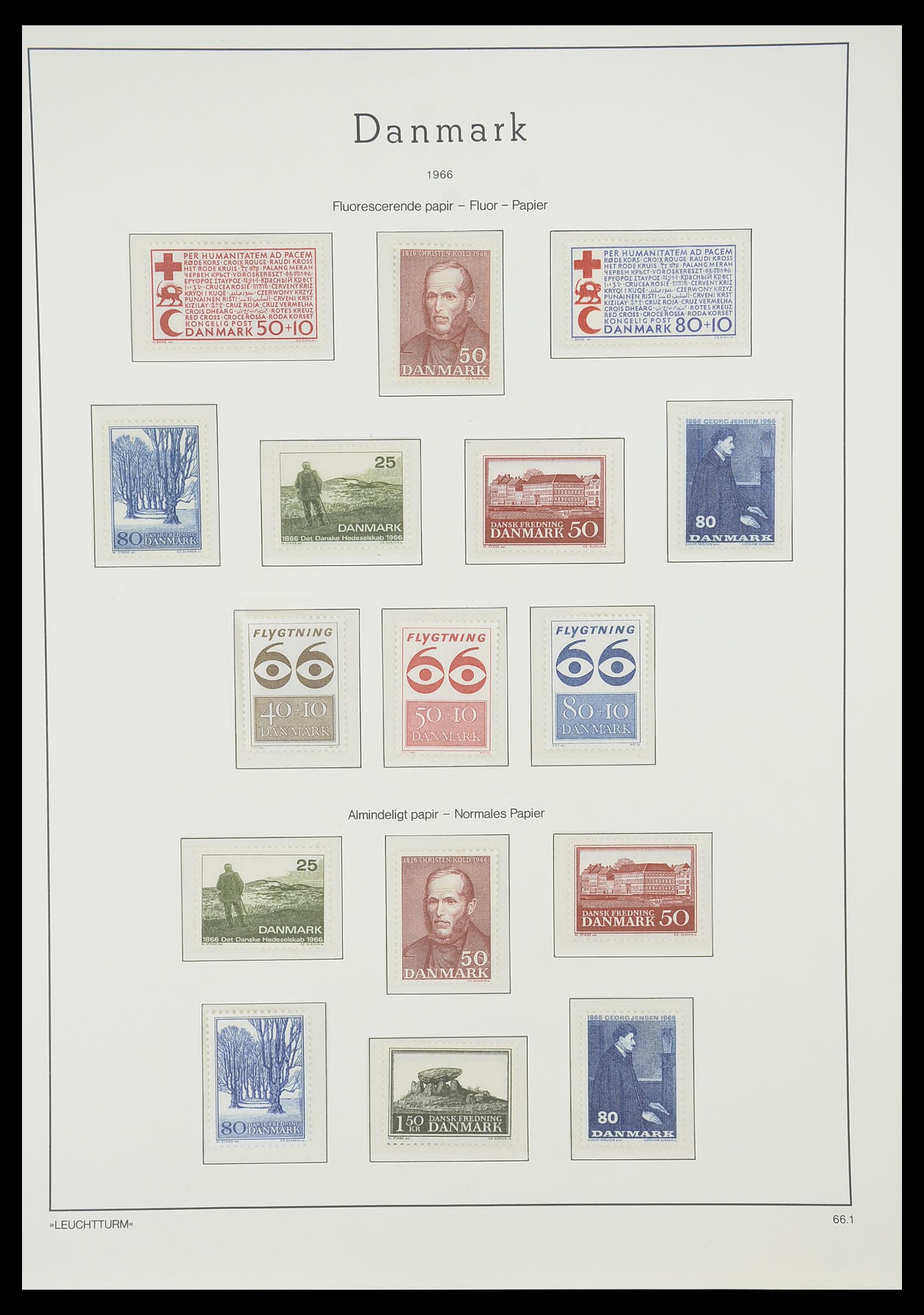 33808 019 - Stamp collection 33808 Denmark 1934-1992.